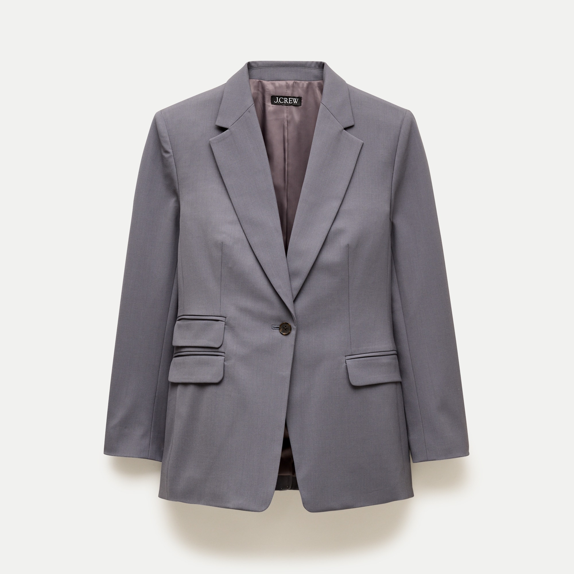Single-button blazer in wool blend