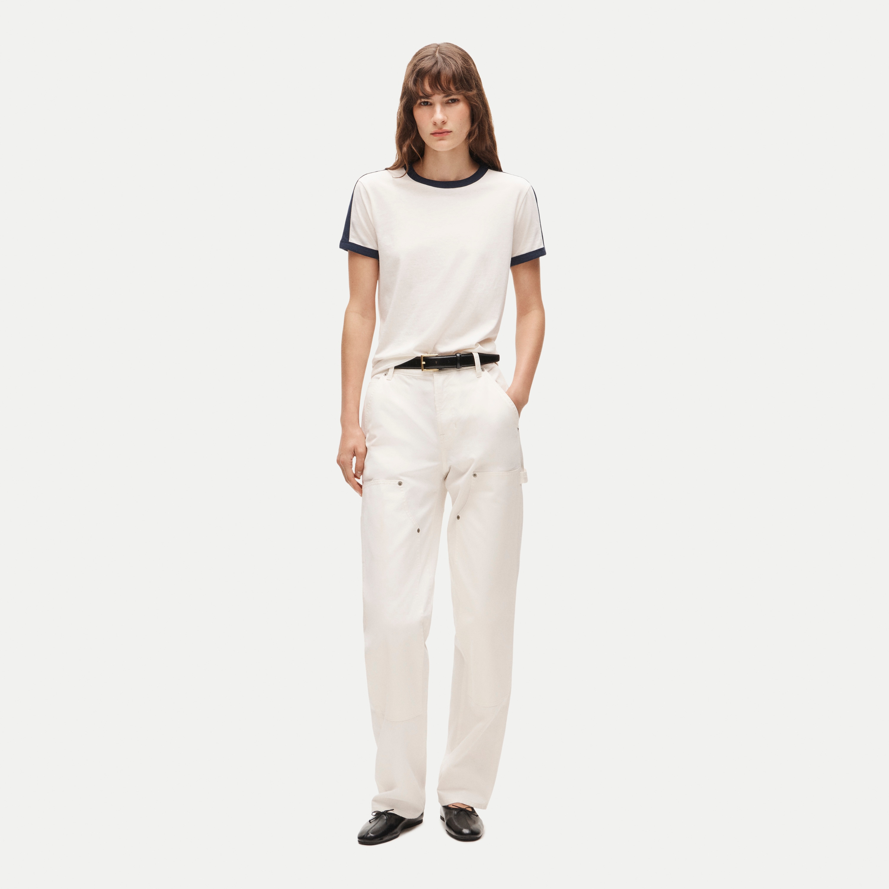 Vintage jersey relaxed contrast T-shirt - thumbnail 2