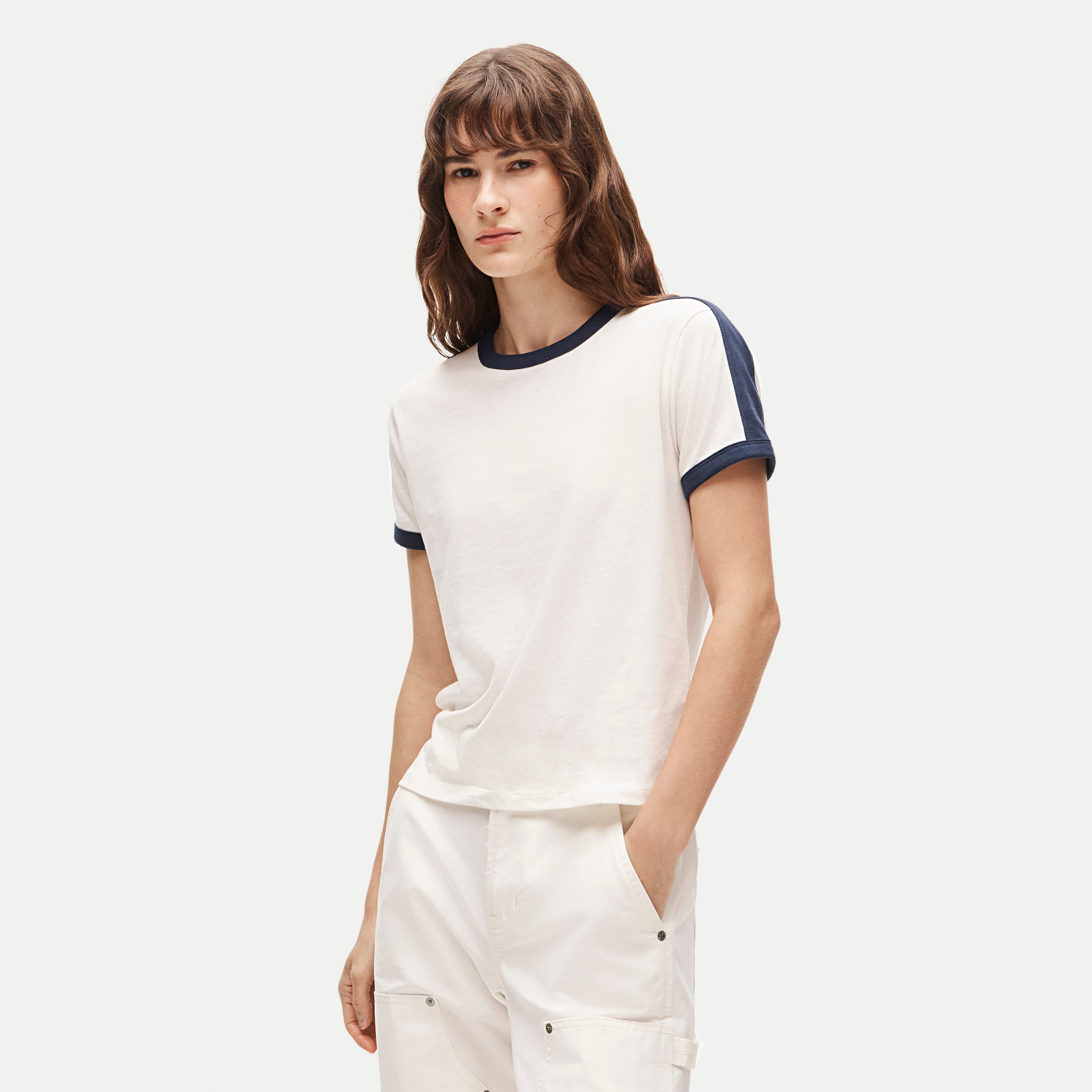 Vintage jersey relaxed contrast T-shirt