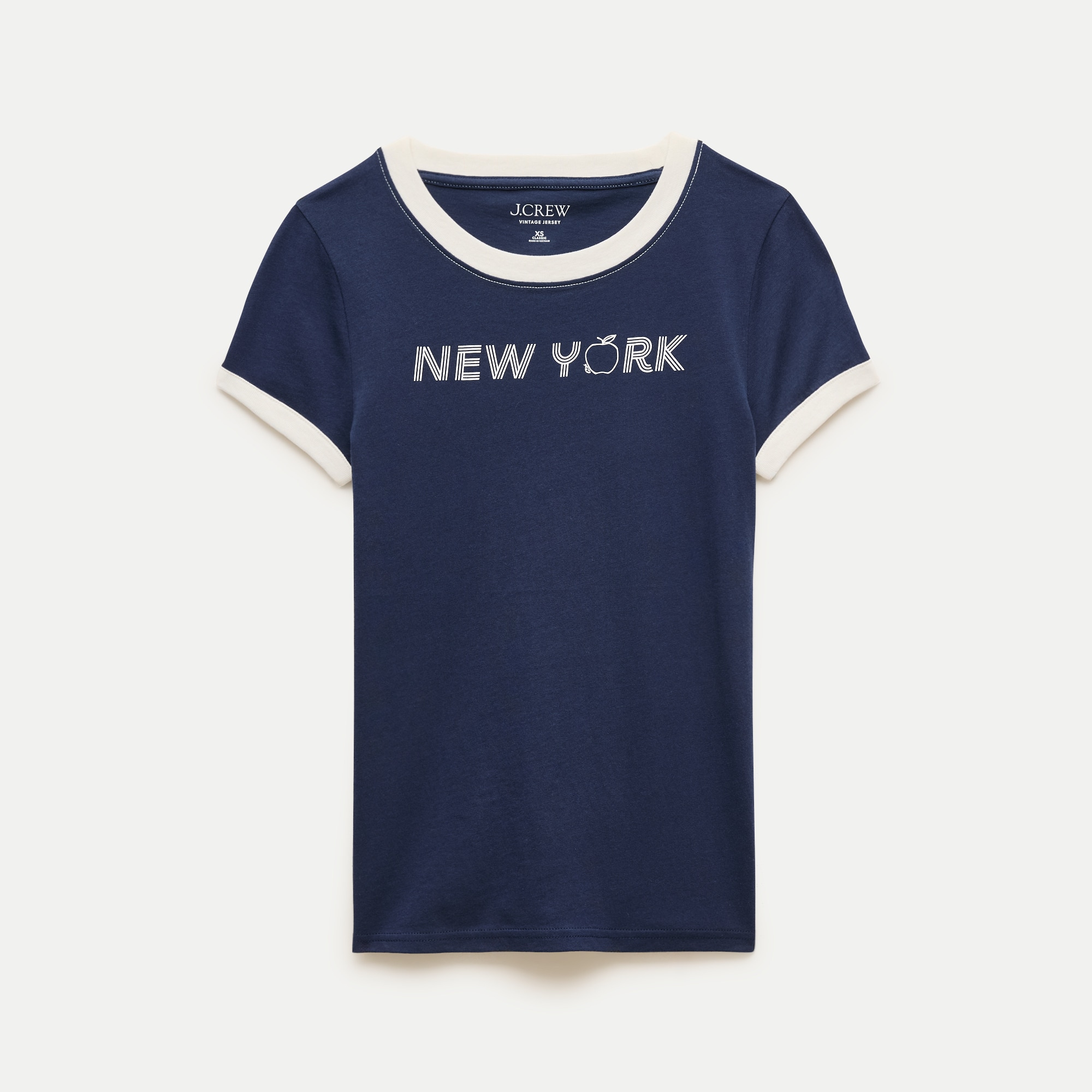 Vintage jersey "New York" graphic ringer T-shirt