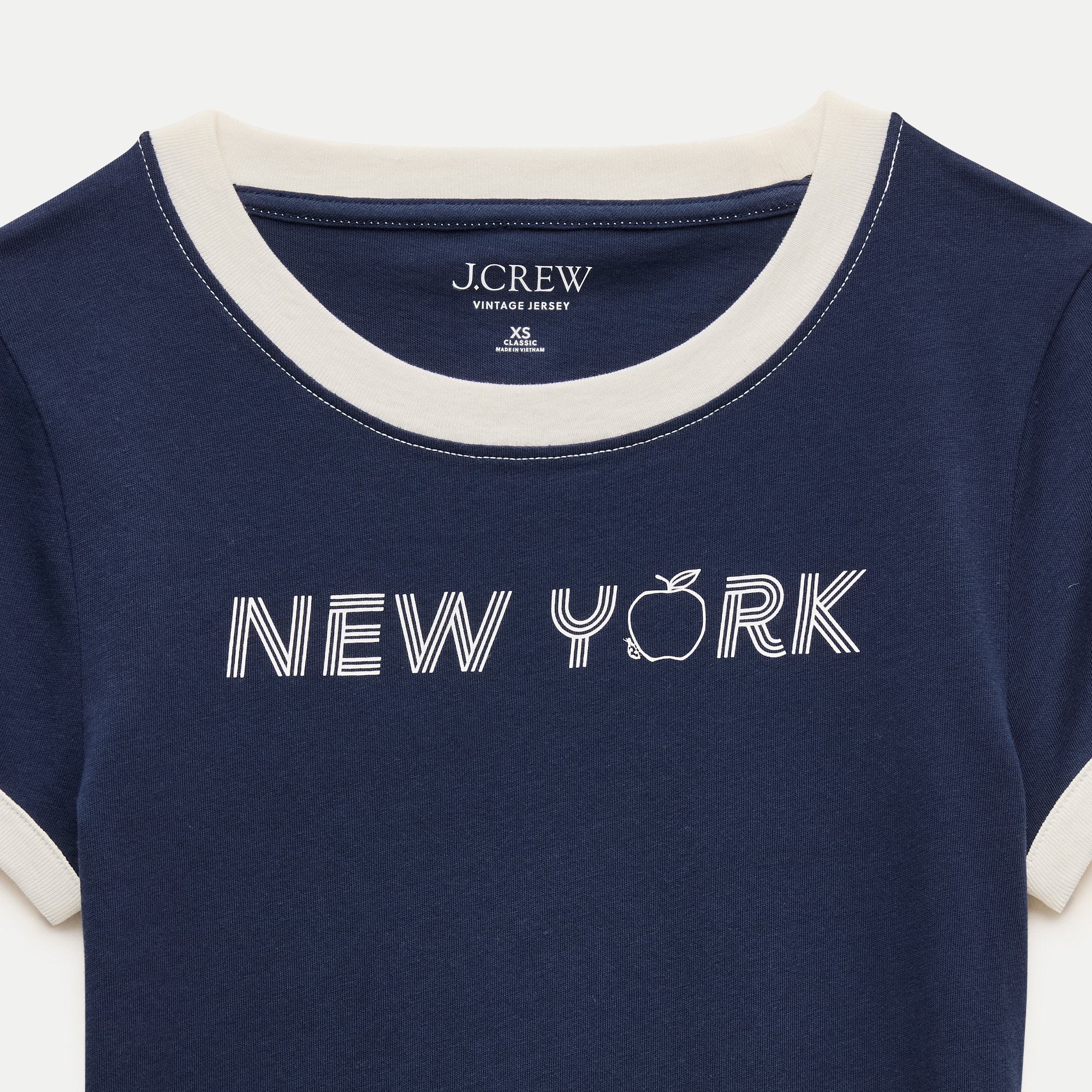 Vintage jersey "New York" graphic ringer T-shirt