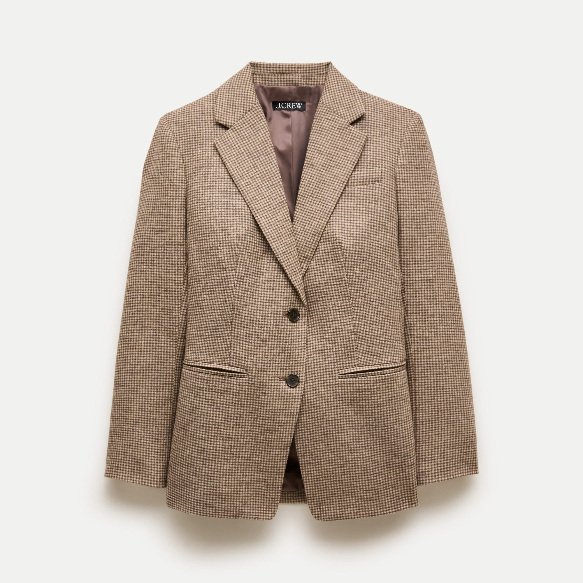 Margeaux blazer in plaid wool-blend flannel