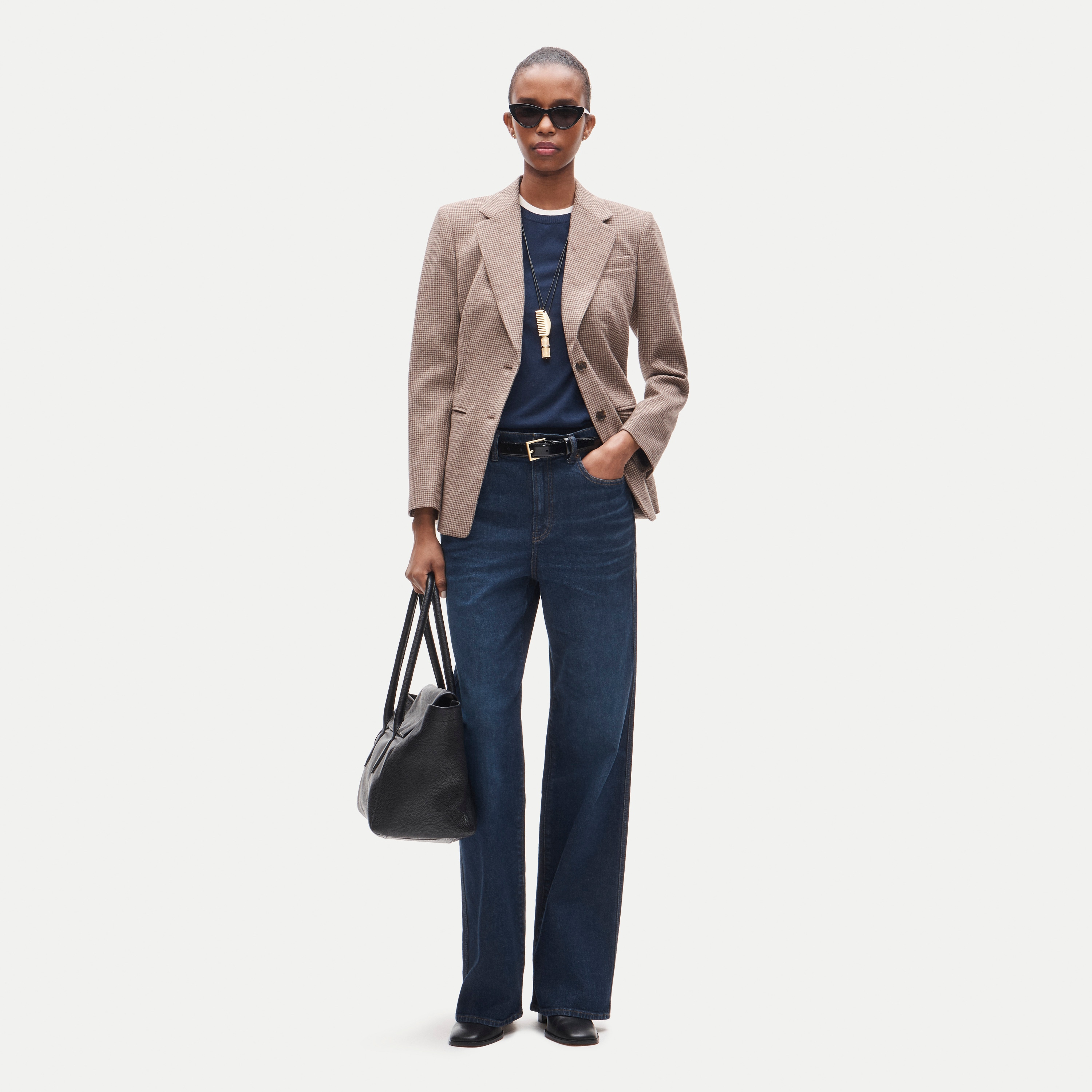 Margeaux blazer in plaid wool-blend flannel - thumbnail 2
