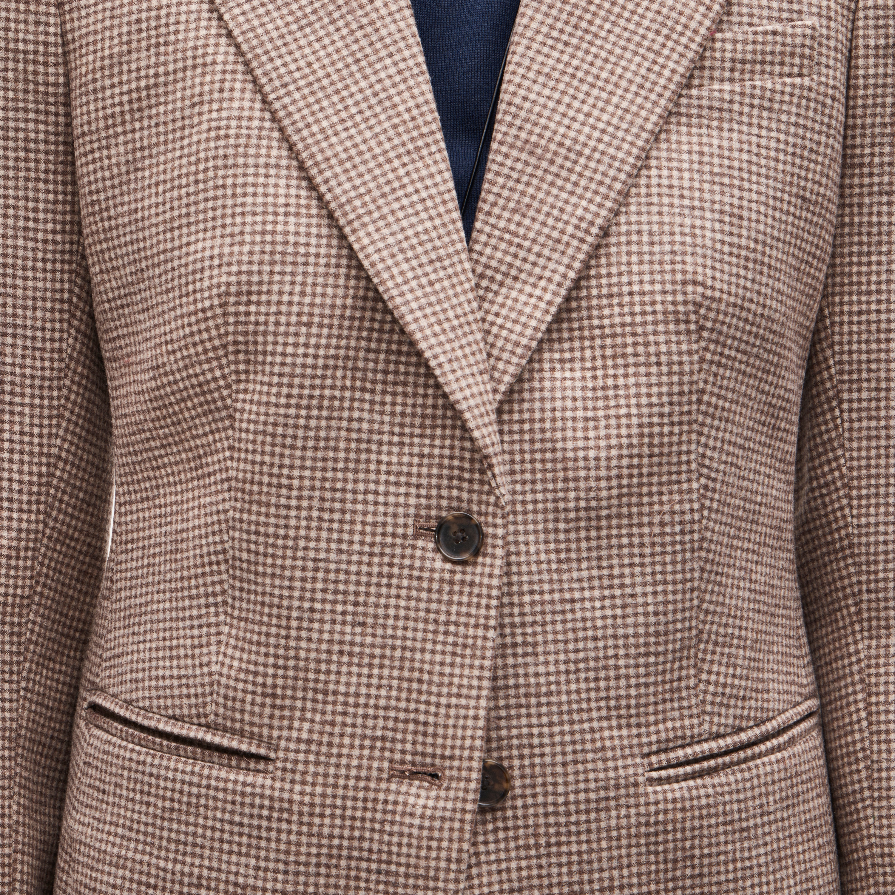 Margeaux blazer in plaid wool-blend flannel