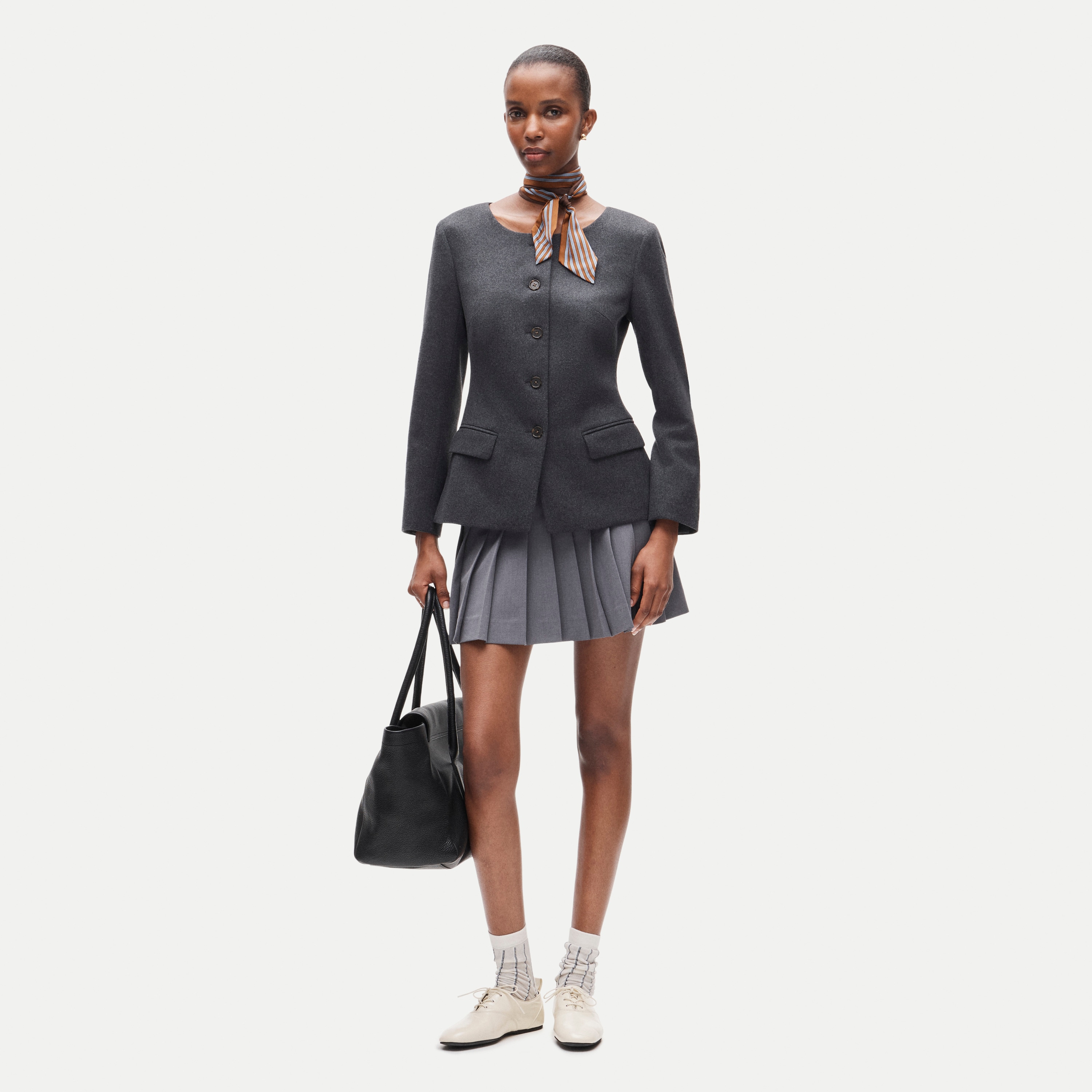 Lady jacket in heather wool blend