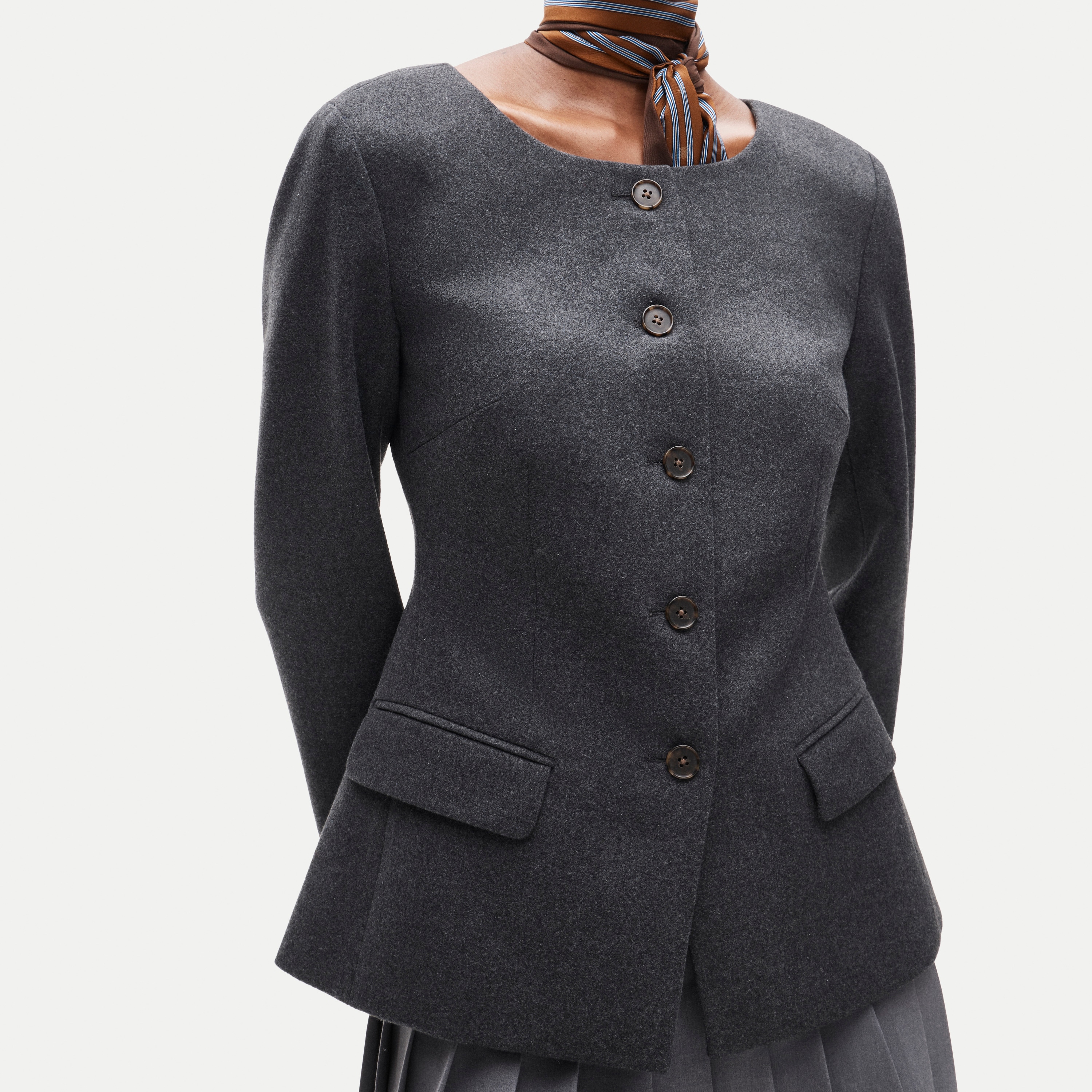 Lady jacket in heather wool blend