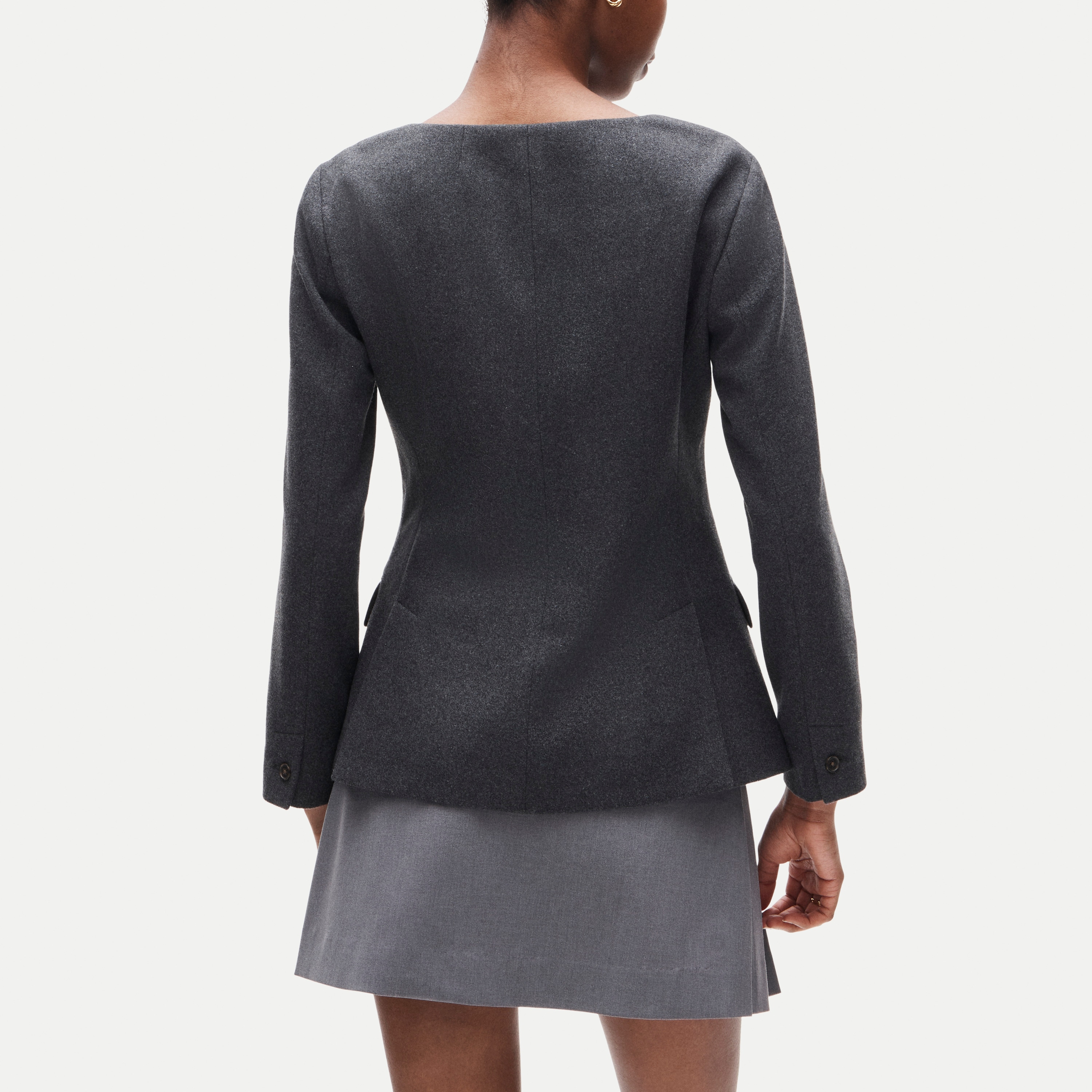Lady jacket in heather wool blend