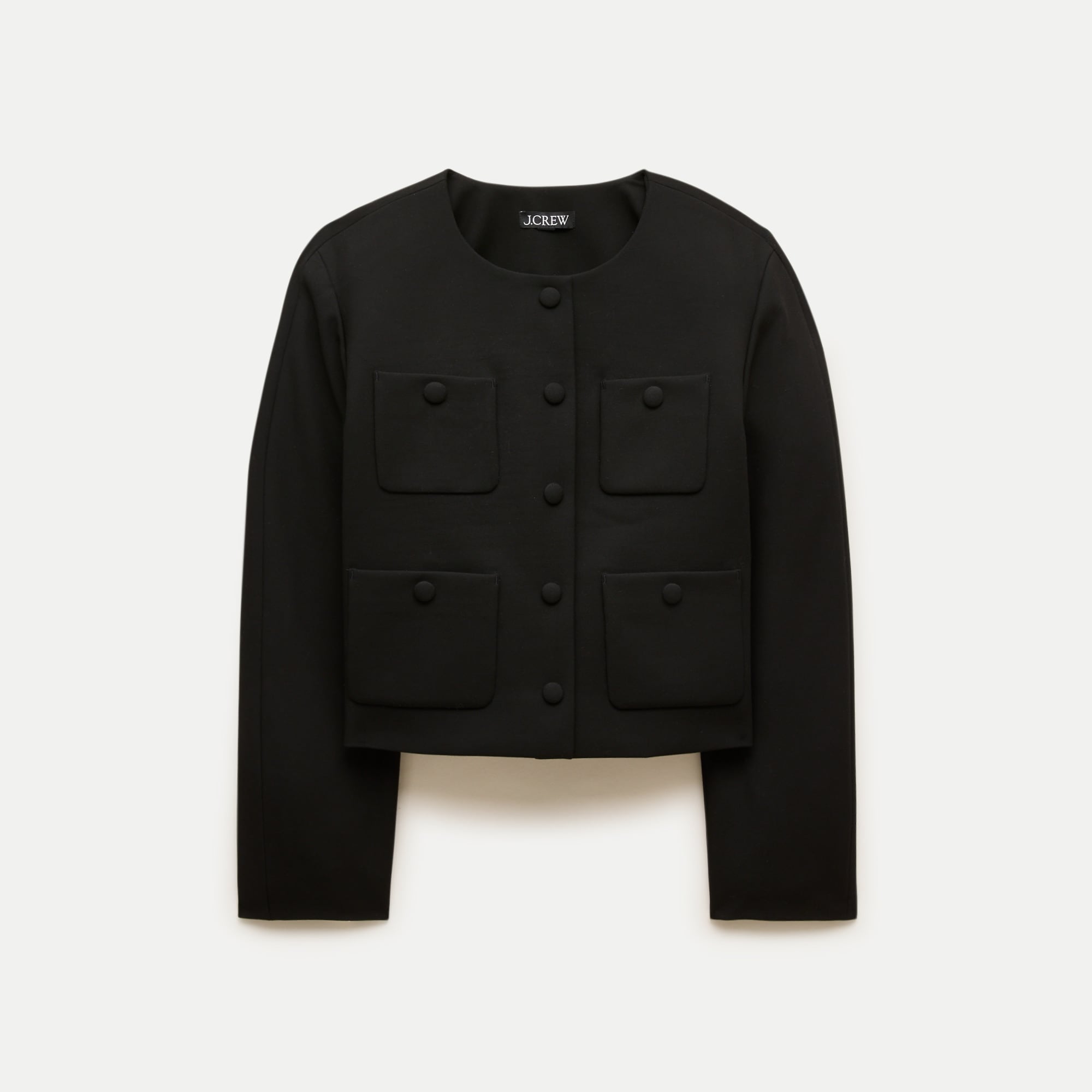 Drop-shoulder lady jacket in four-season stretch