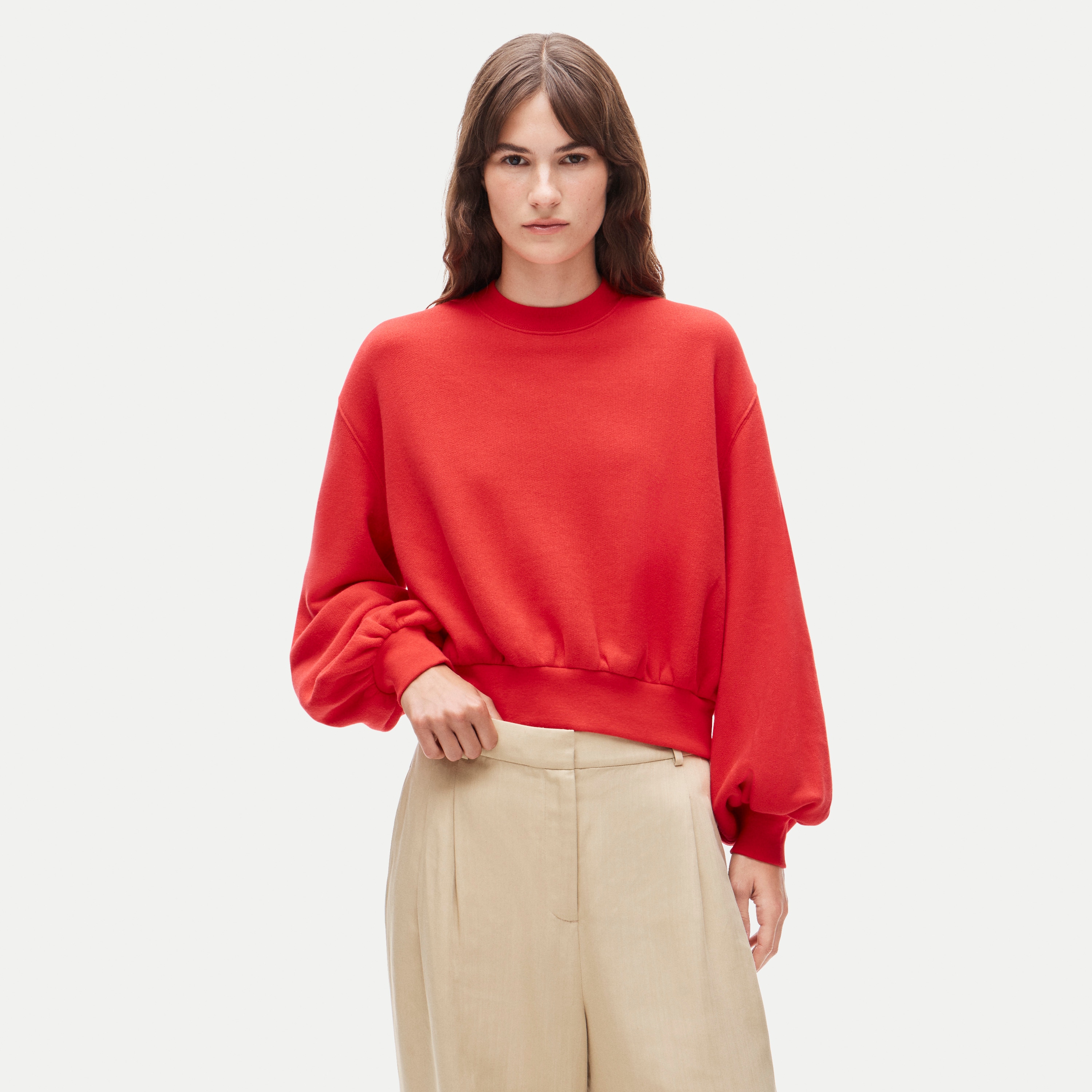 Heritage terry blouson-sleeve sweatshirt