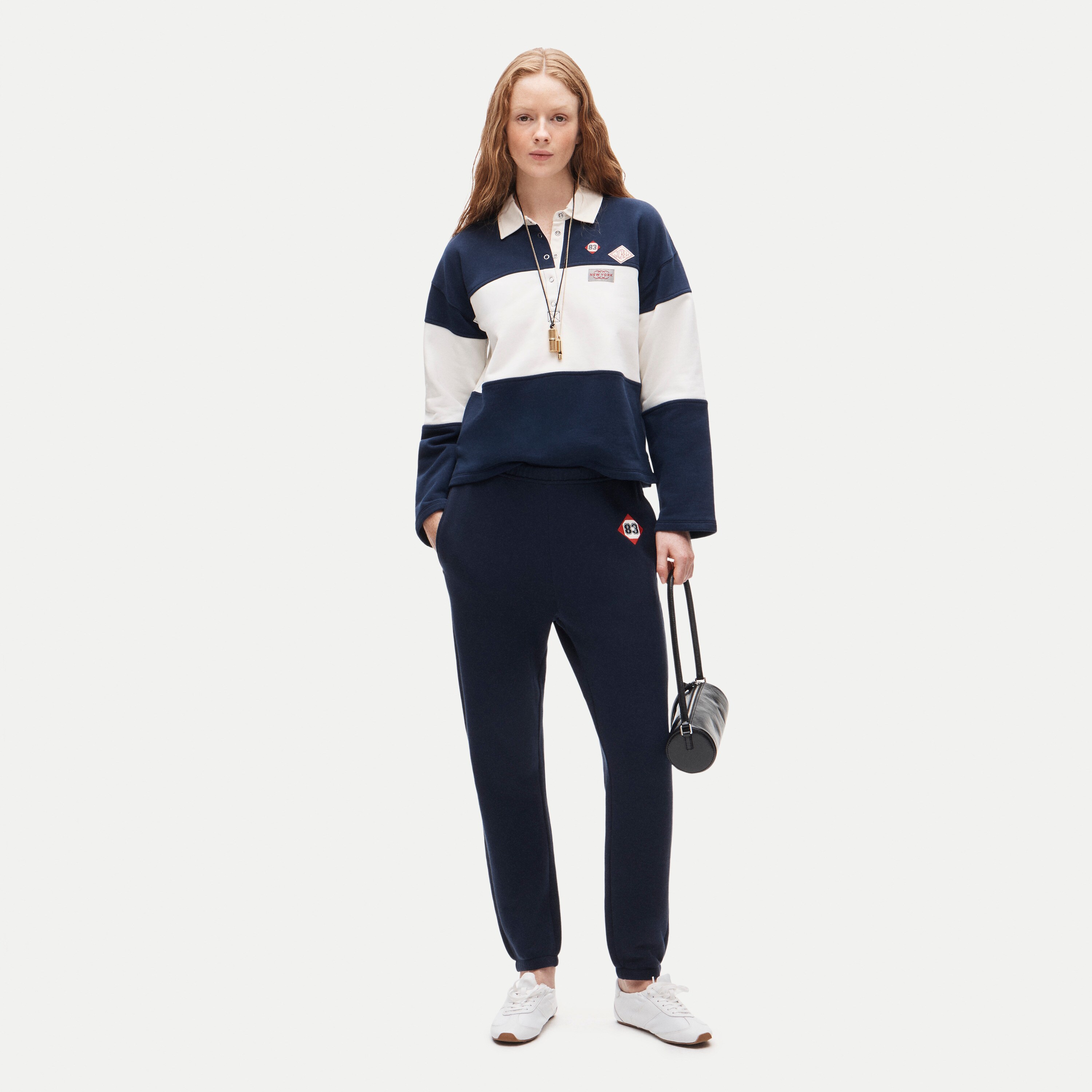 Heritage terry slim jogger pant with '83 patch