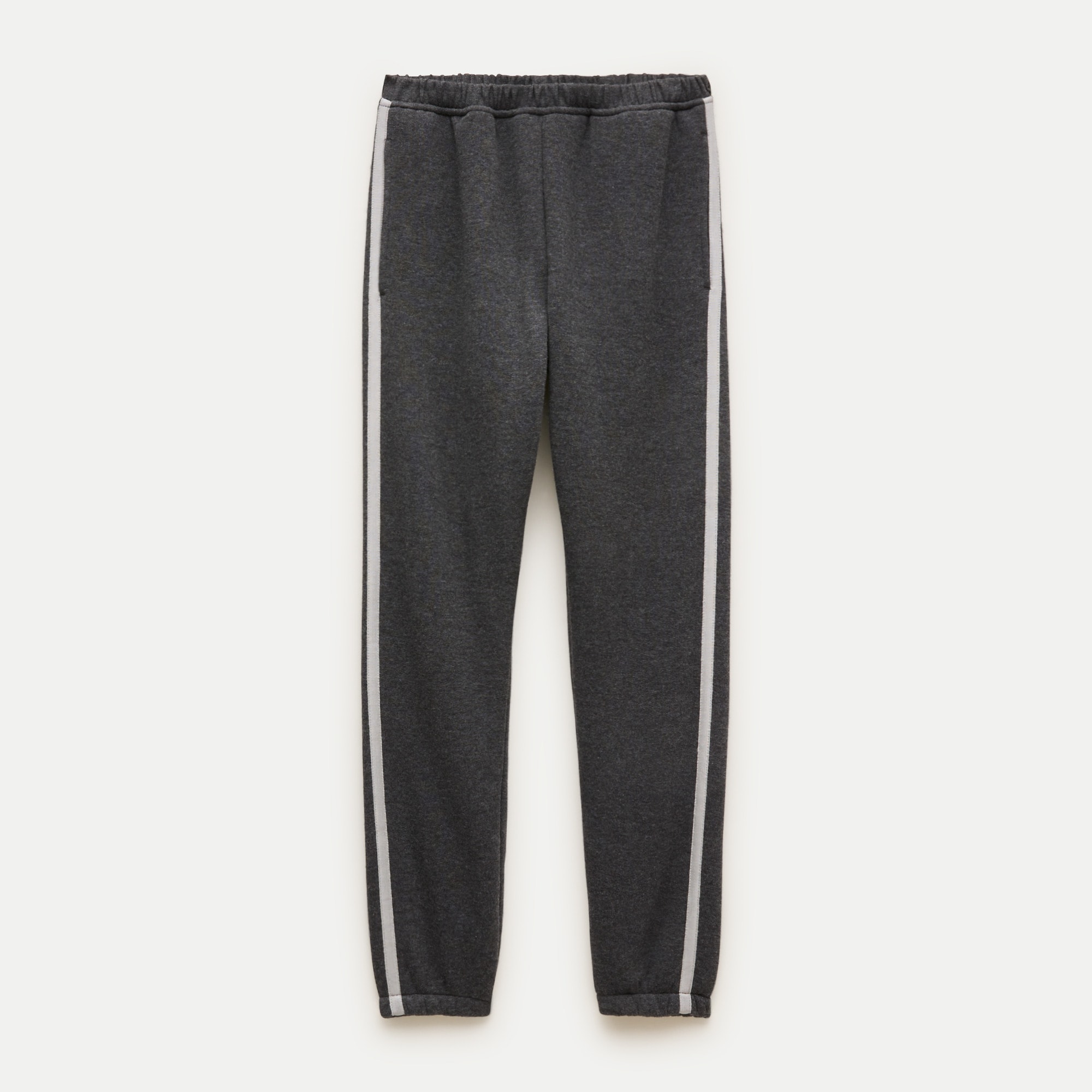 Heritage terry slim jogger pant with track stripe