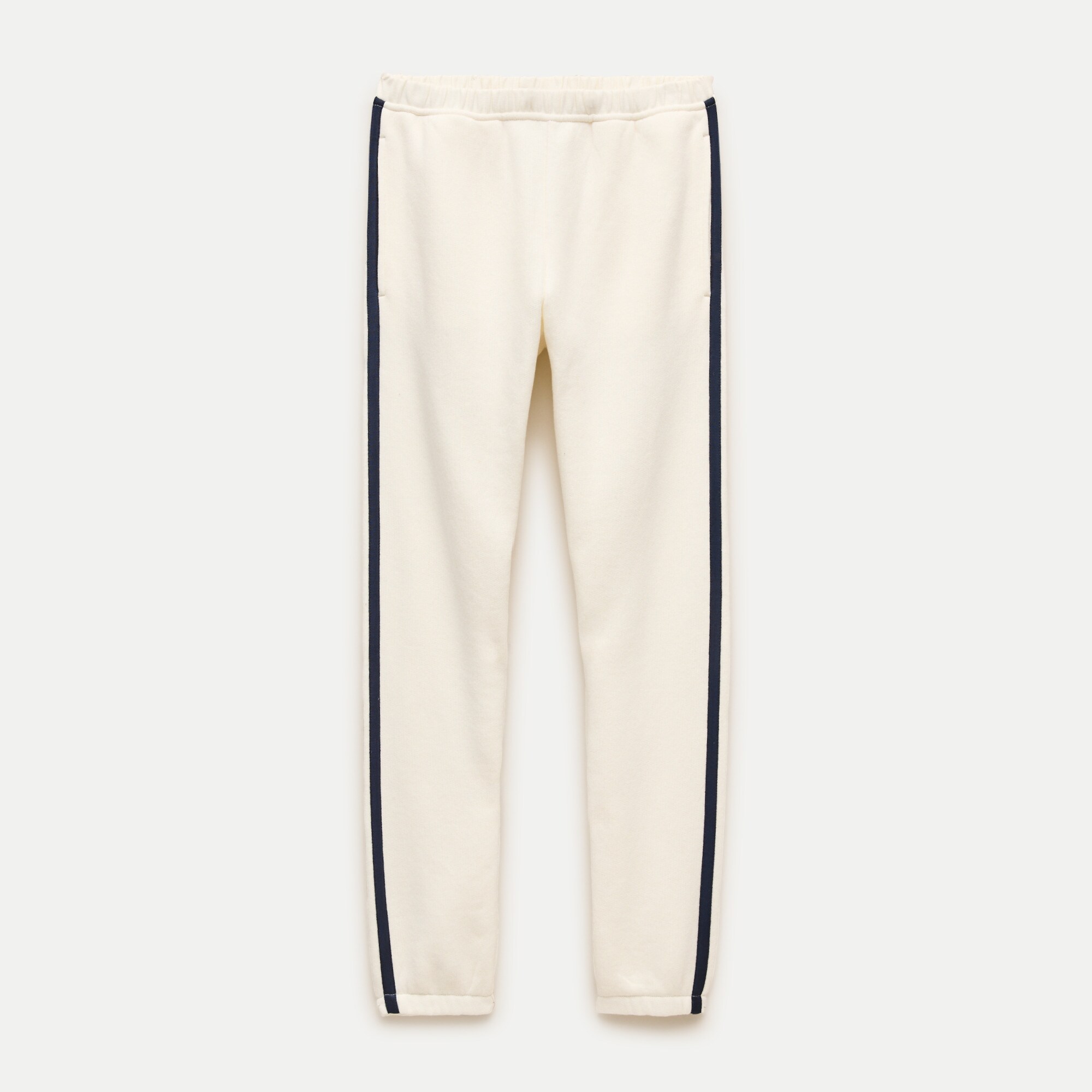 Heritage terry slim jogger pant with track stripe