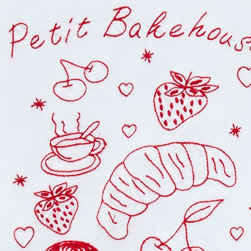Girls' long-sleeve "Petit bakehouse" embroidered graphic T-shirt BAKEHOUSE MULTI