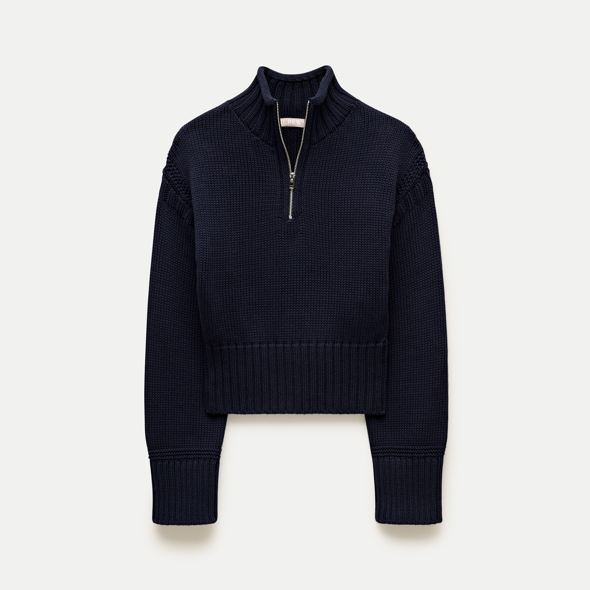 Cross-cable Mockneck Sweater In Wool Blend For Women | J.Crew