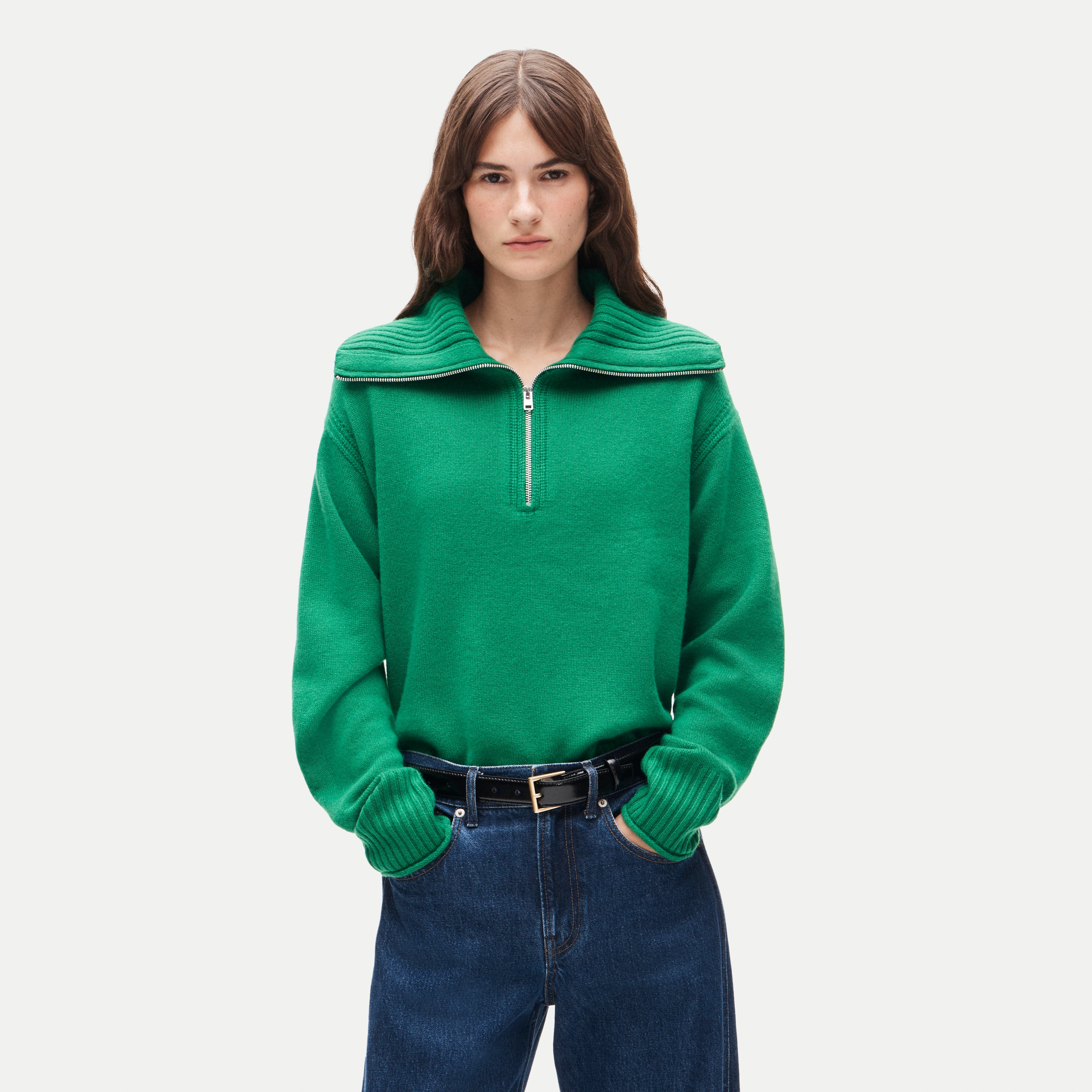 Cashmere quarter-zip sweater