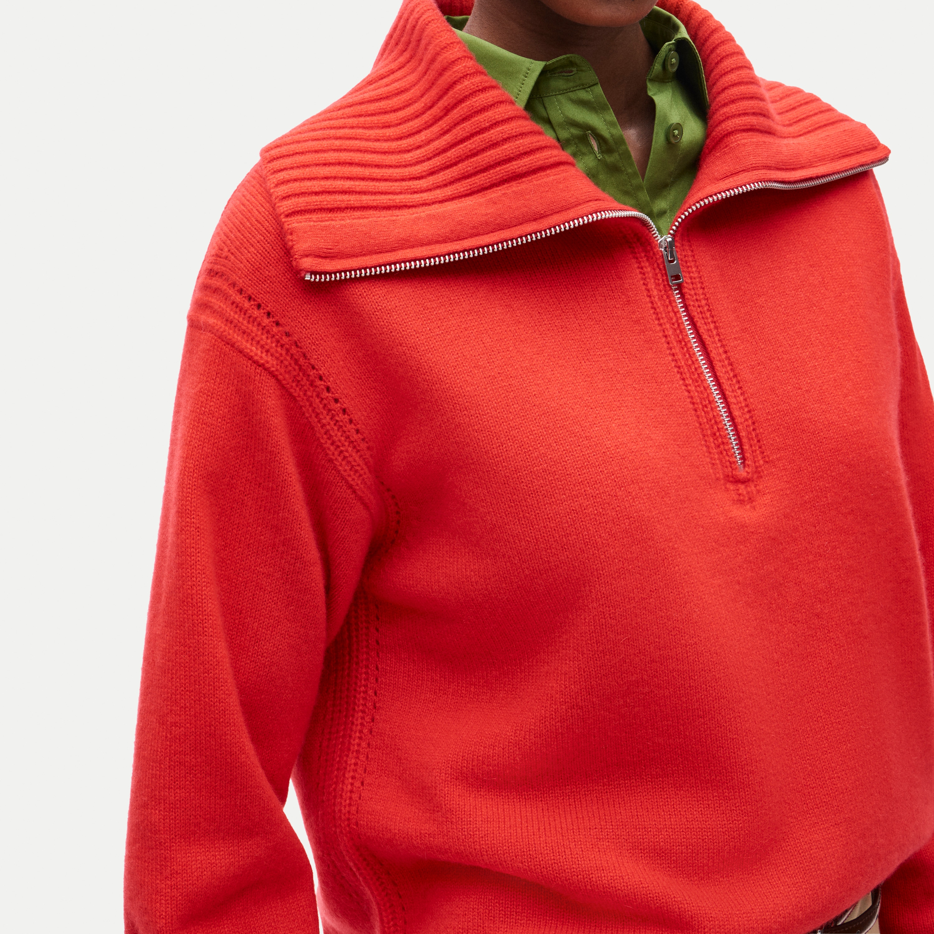 Cashmere quarter-zip sweater