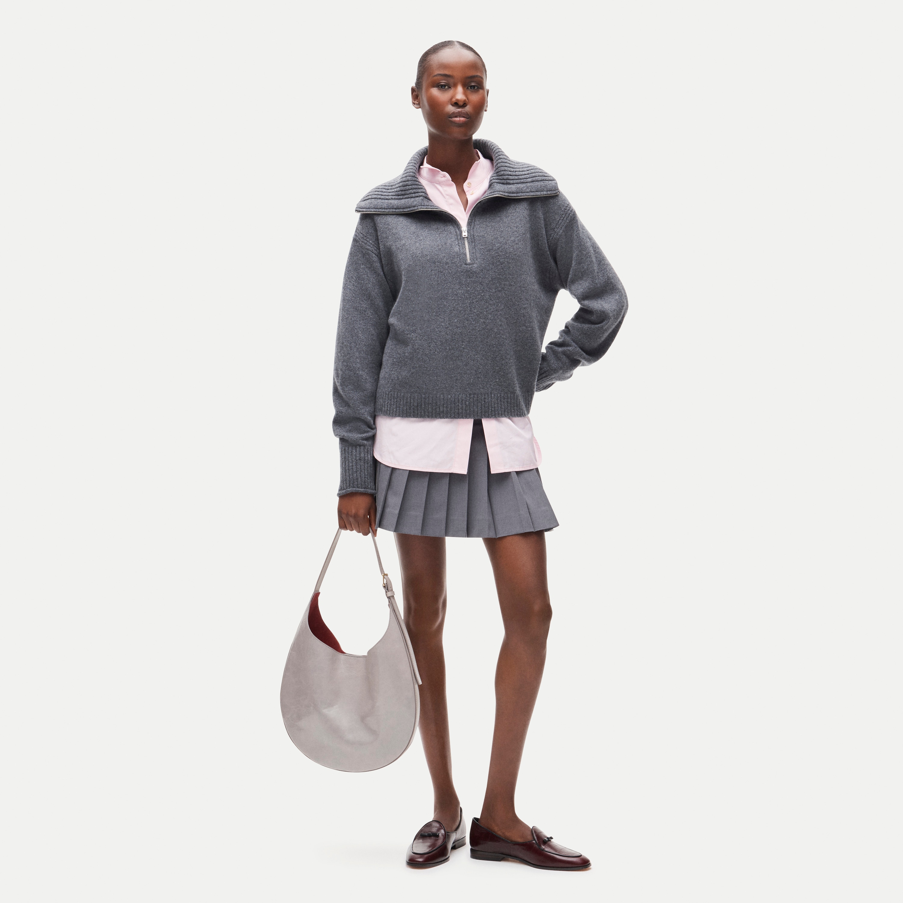Cashmere quarter-zip sweater - thumbnail 2