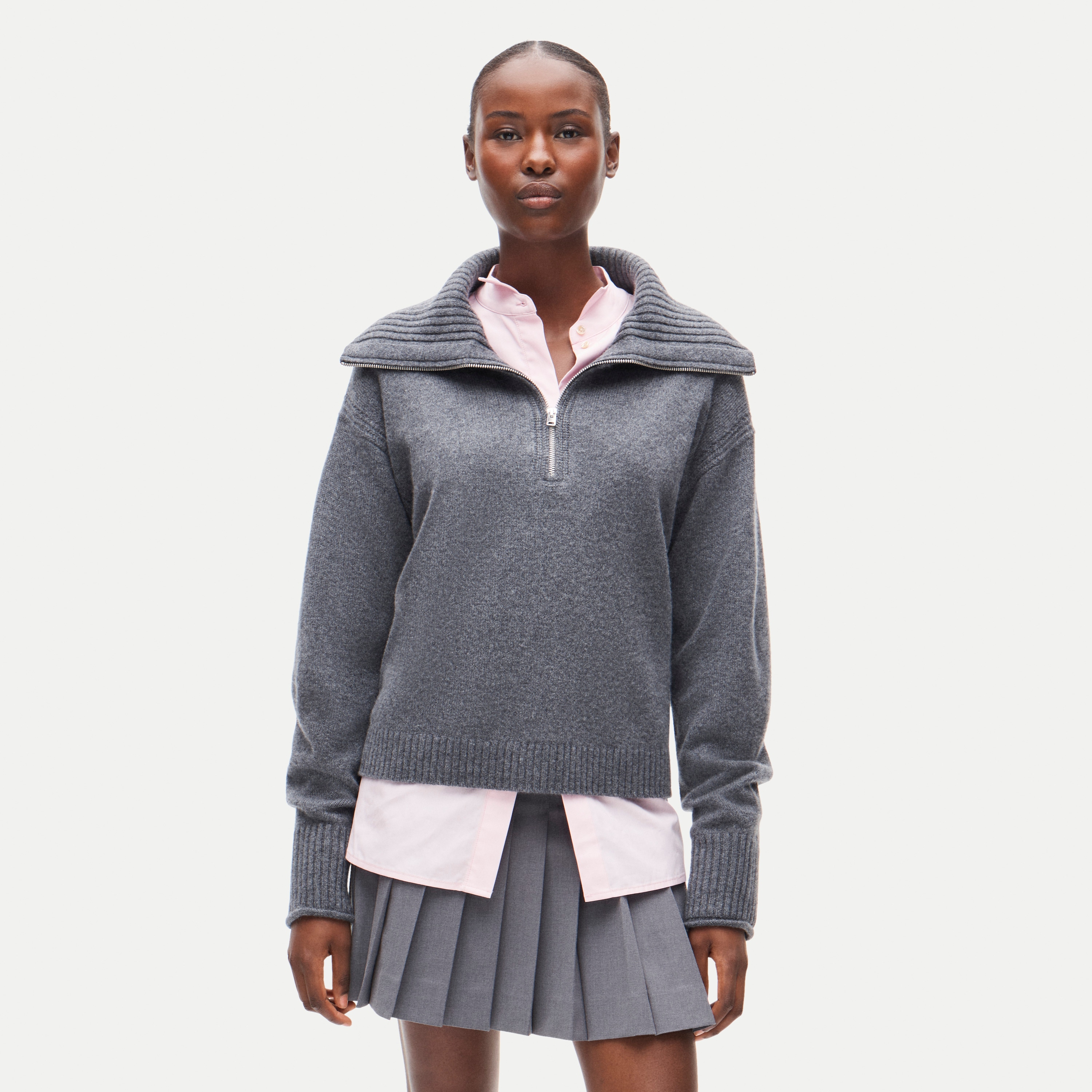 Cashmere quarter-zip sweater