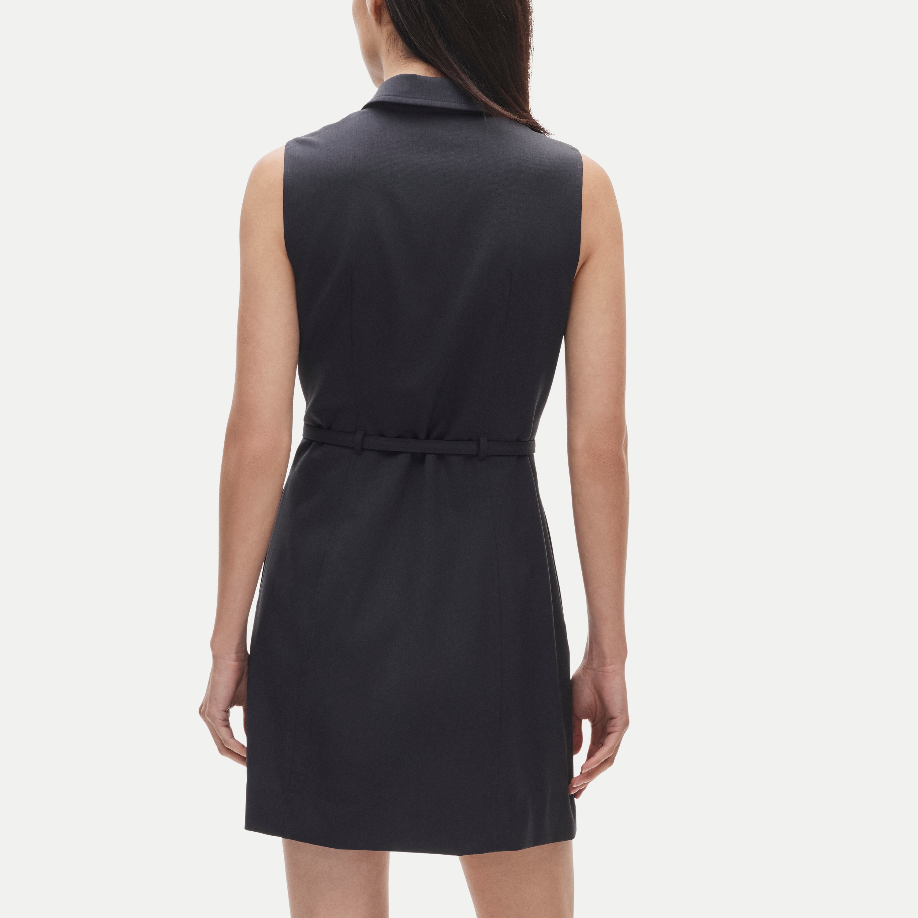 Mini dress in lightspun wool blend