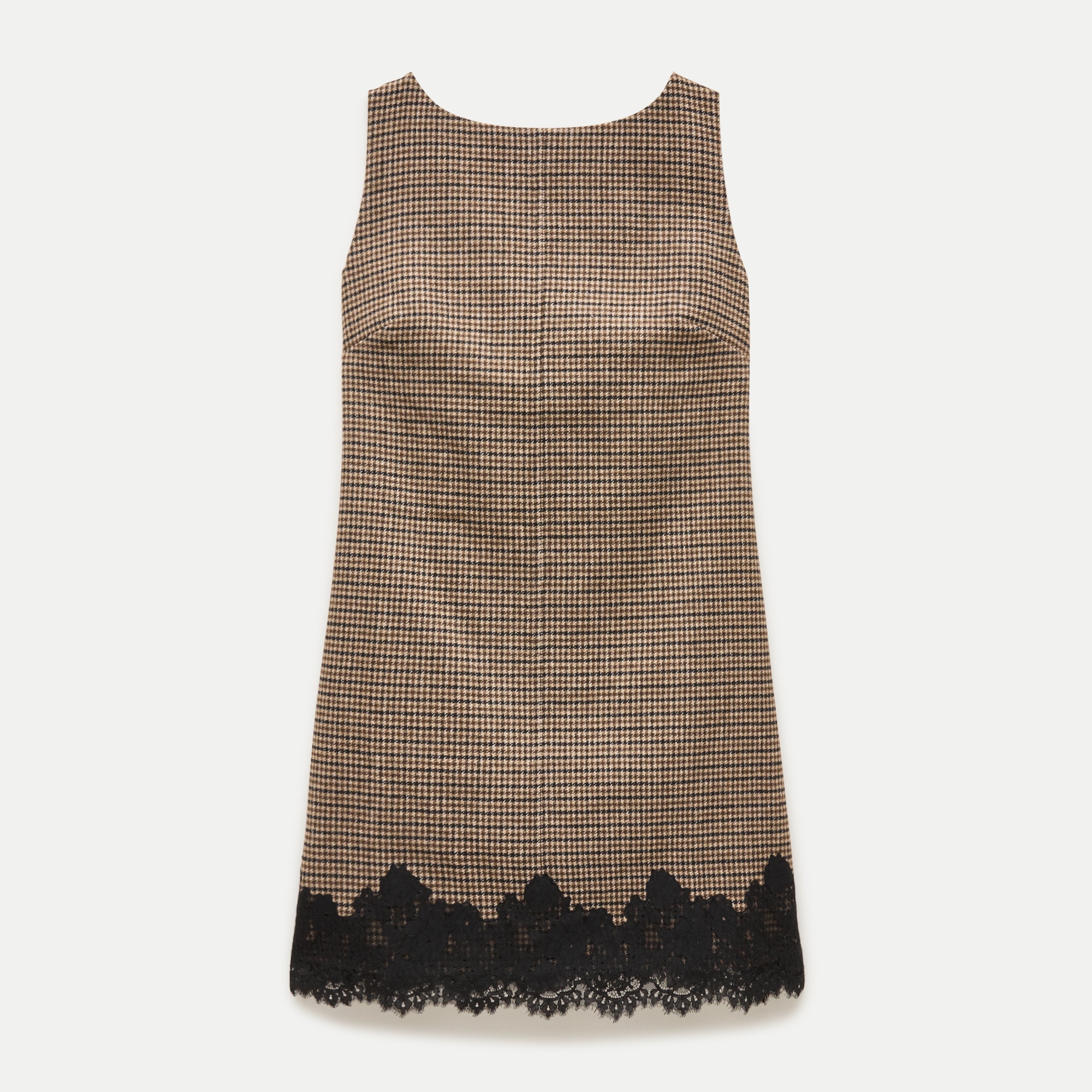 Billie dress in houndstooth wool blend