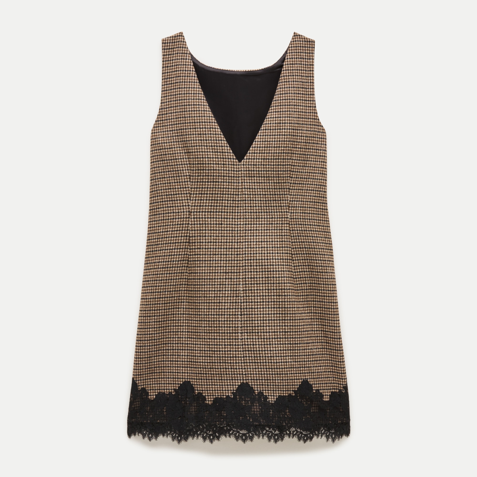 Billie dress in houndstooth wool blend