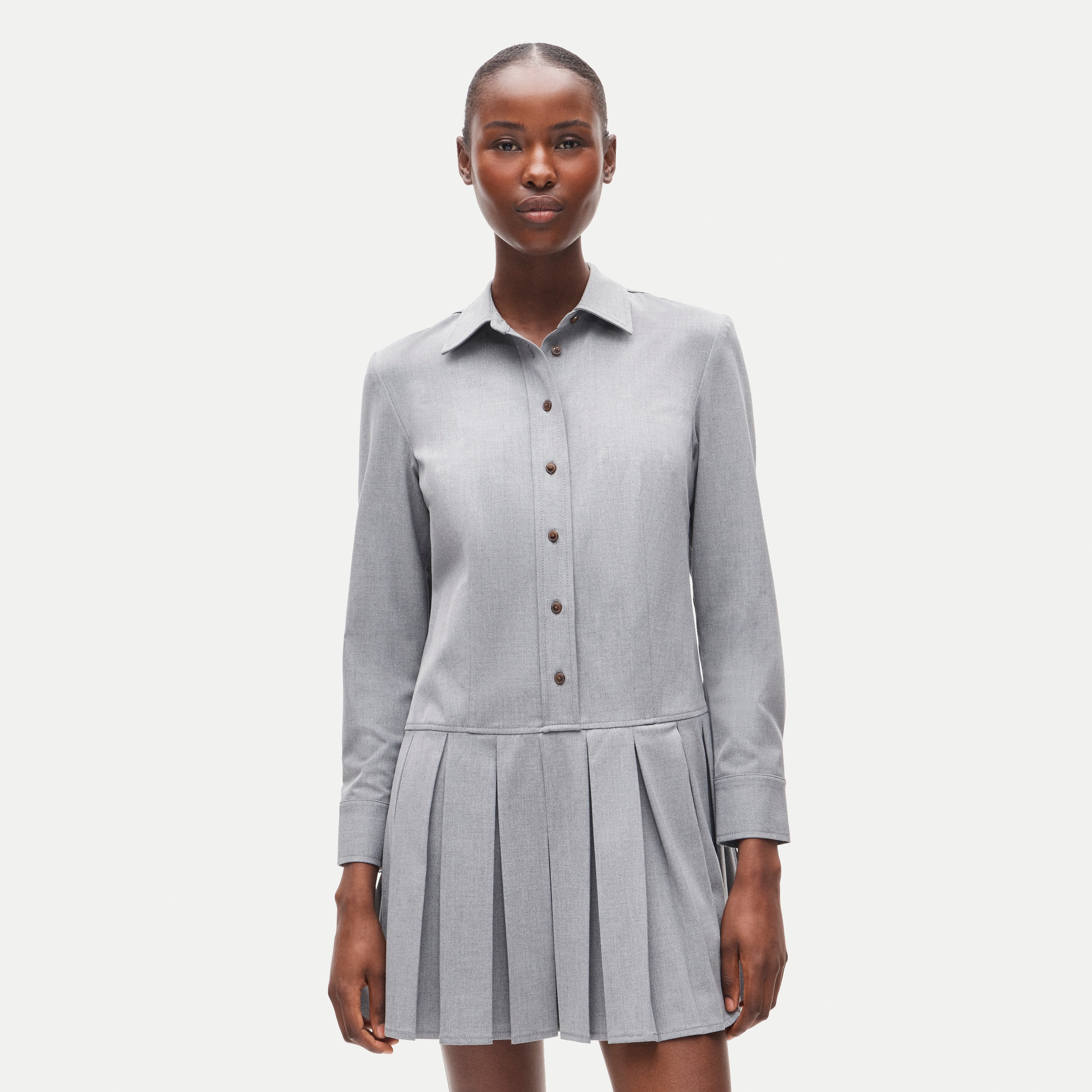 Ophelia Long-sleeve Shirt-dress In Gramercy Suiting For Women | J.Crew