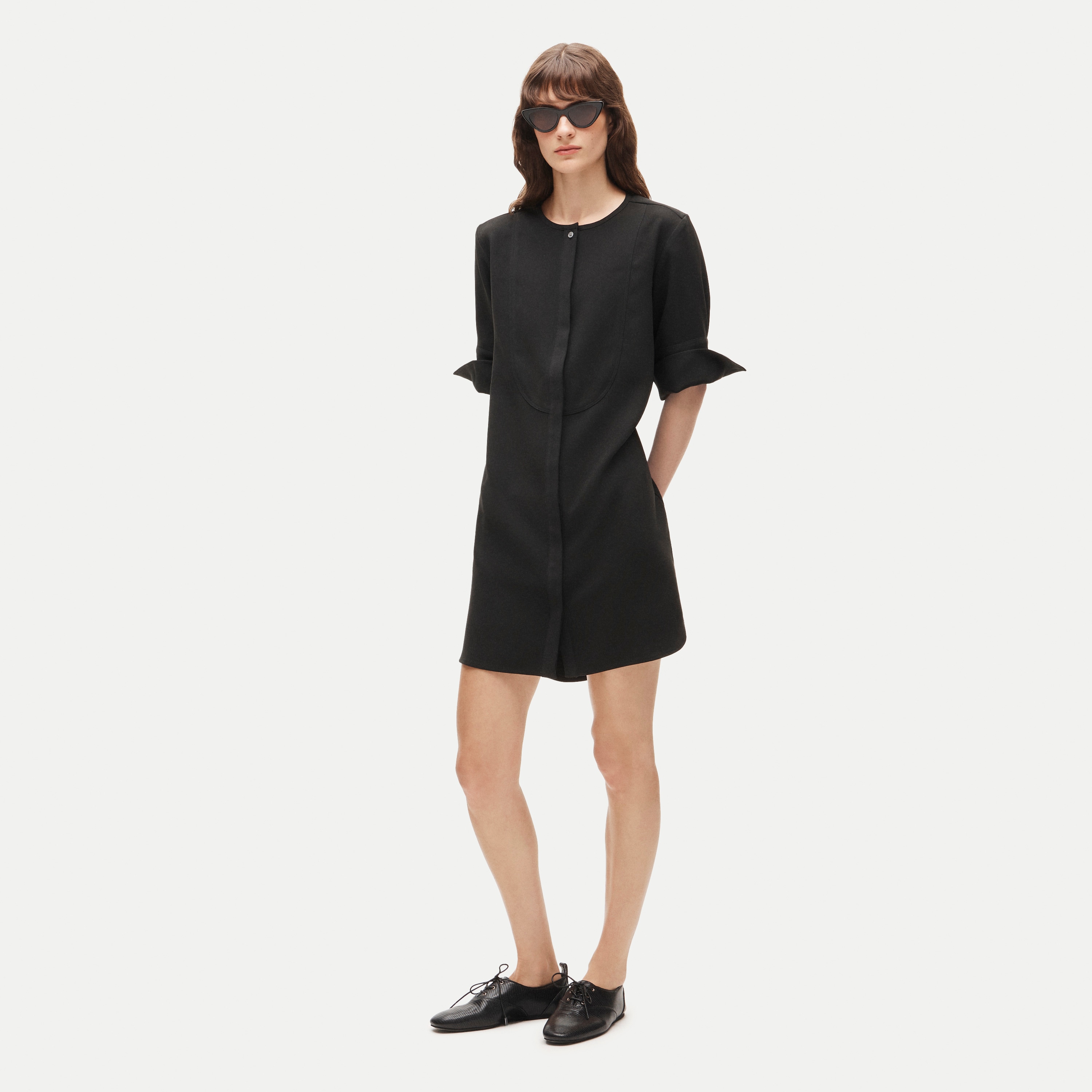 business casual dresses for women Womens Midi Work Long Sleeve Summer Office Dress Button Blouse Dress Slim Fit Spring Fashion Clothes Black : Clothing, Shoes & Jewelry ~~~~ First Polka Dot Halter Midi Dress