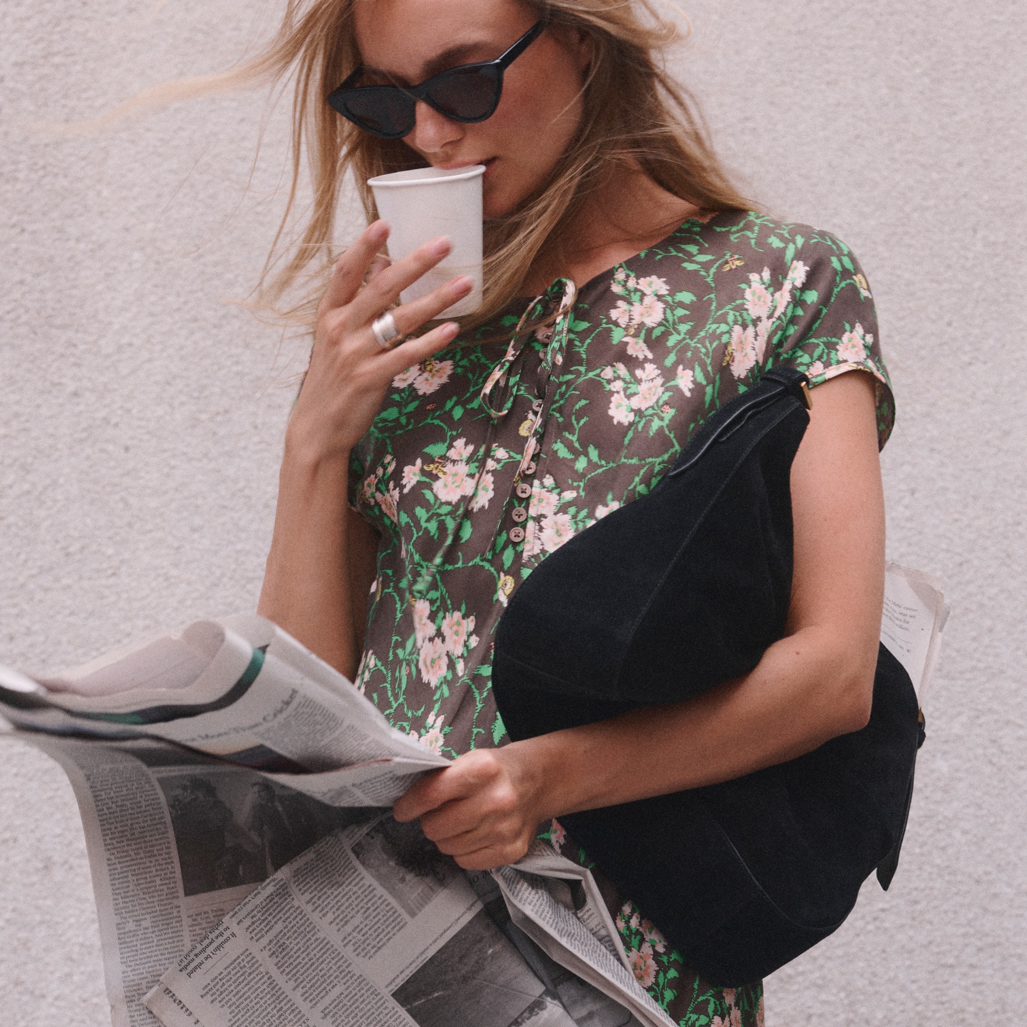 Natasha slip dress in honeybee floral-print cupro blend