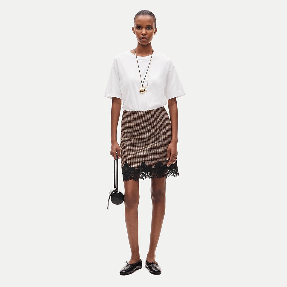 Ruffle-trim Slip Skirt In Vintage Daisy-print Crepe De Chine For