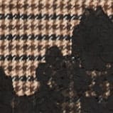 Fairfax lace skirt in houndstooth wool blend BLACK CAMEL CHECK