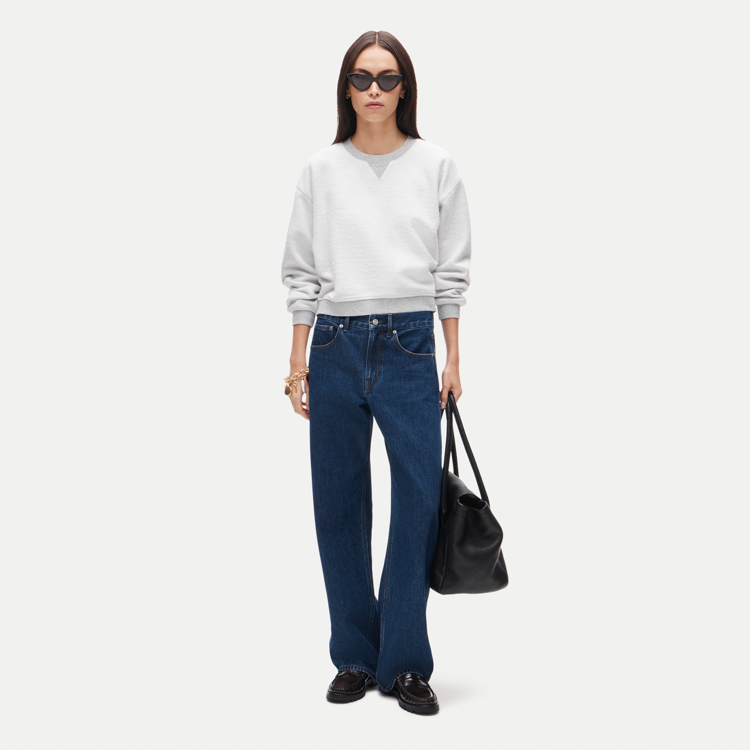 Vintage fleece inside-out crewneck sweatshirt