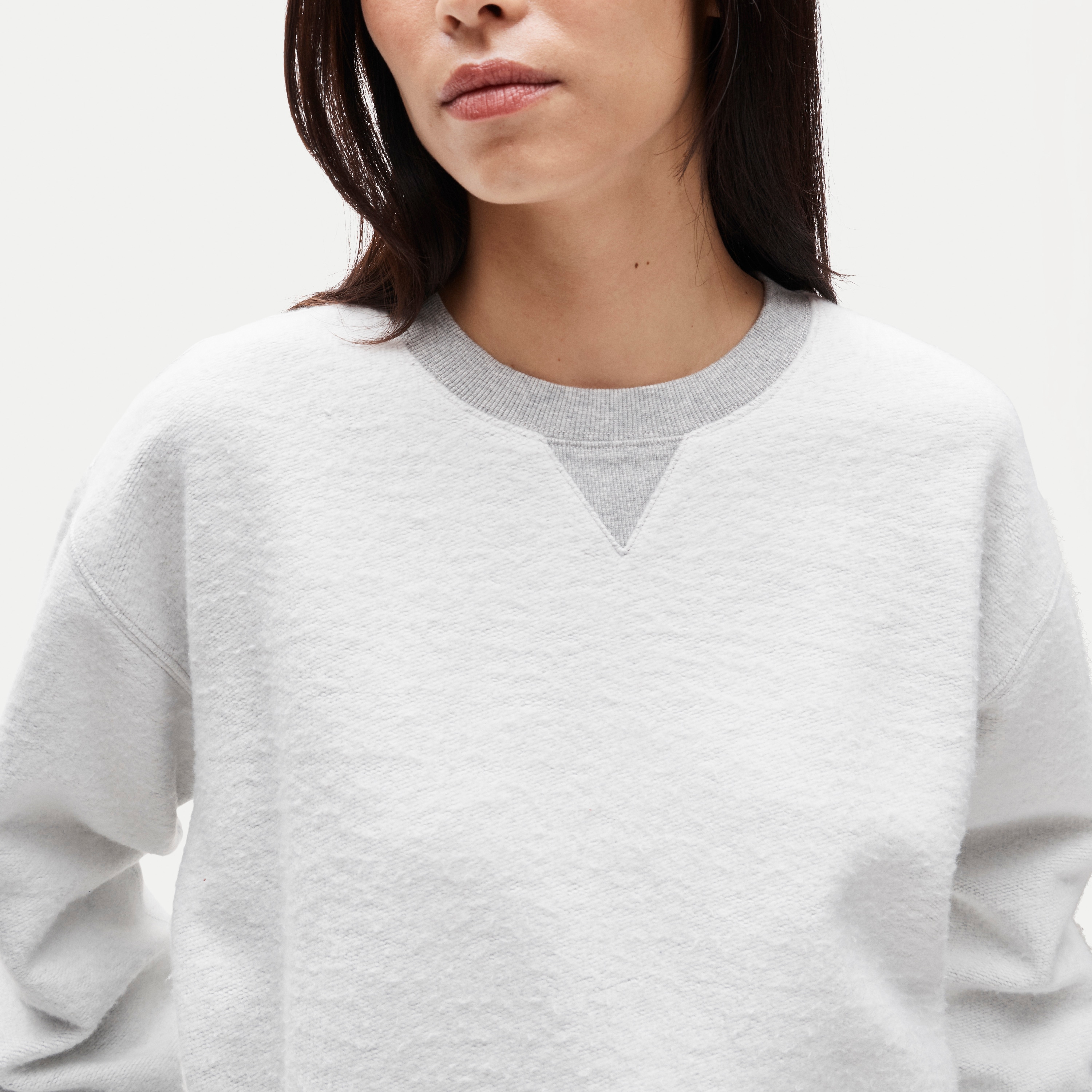 Vintage fleece inside-out crewneck sweatshirt