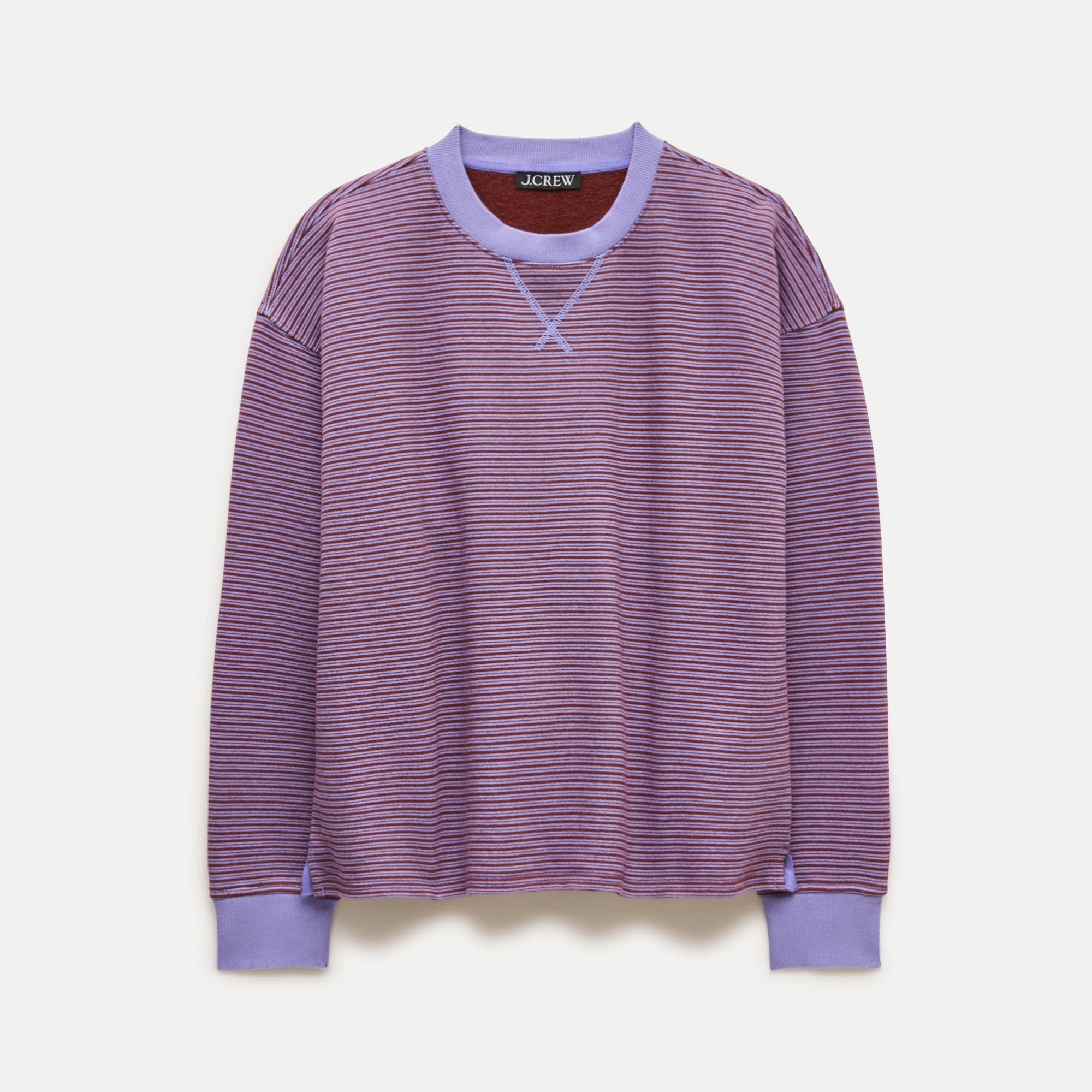 Vintage fleece relaxed sweatshirt in stripe