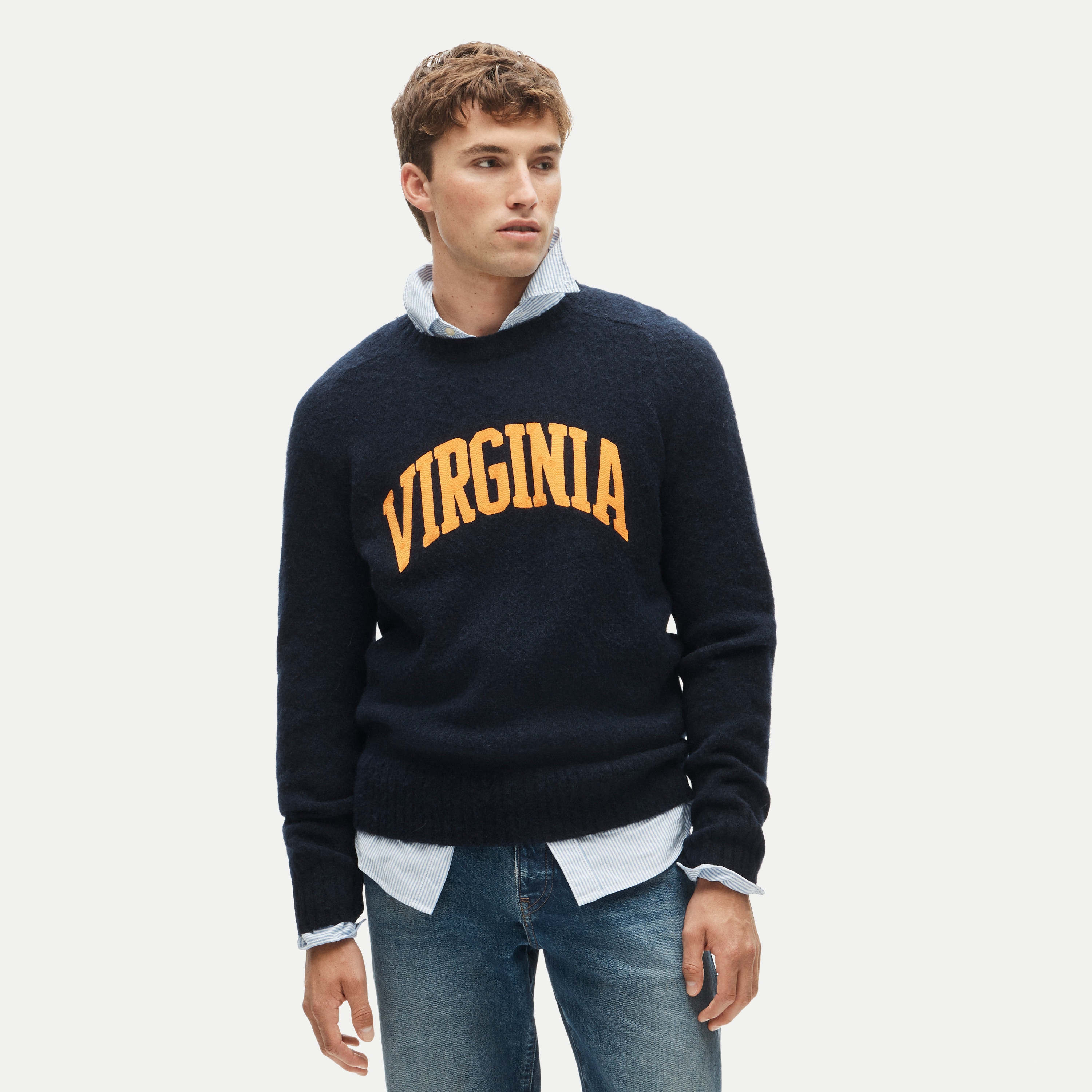 '47 x J.Crew brushed wool Virginia sweater