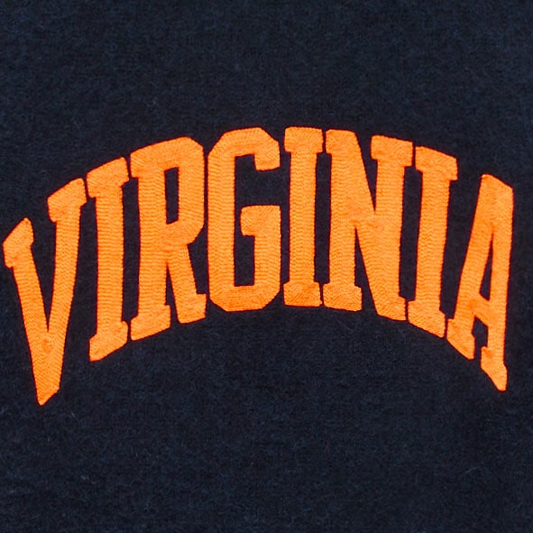 '47 x J.Crew brushed wool Georgetown sweater DARK NAVY ORANGE EMBROI