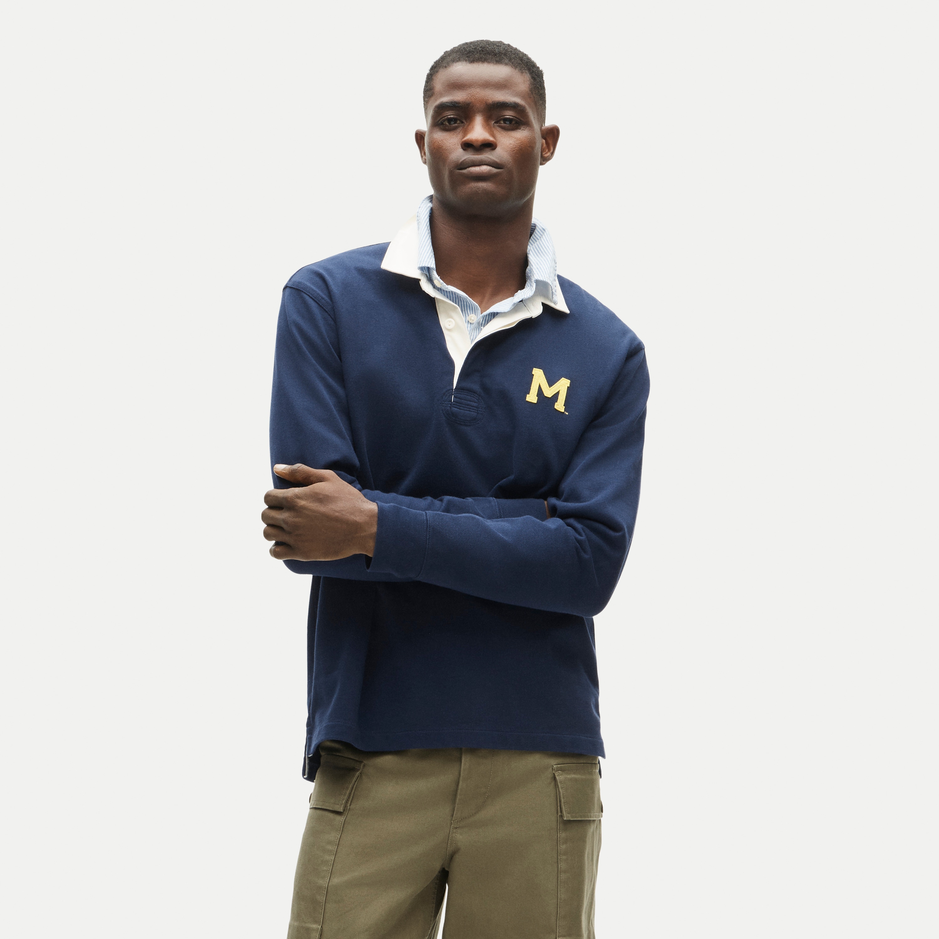 '47 x J.Crew Michigan rugby shirt