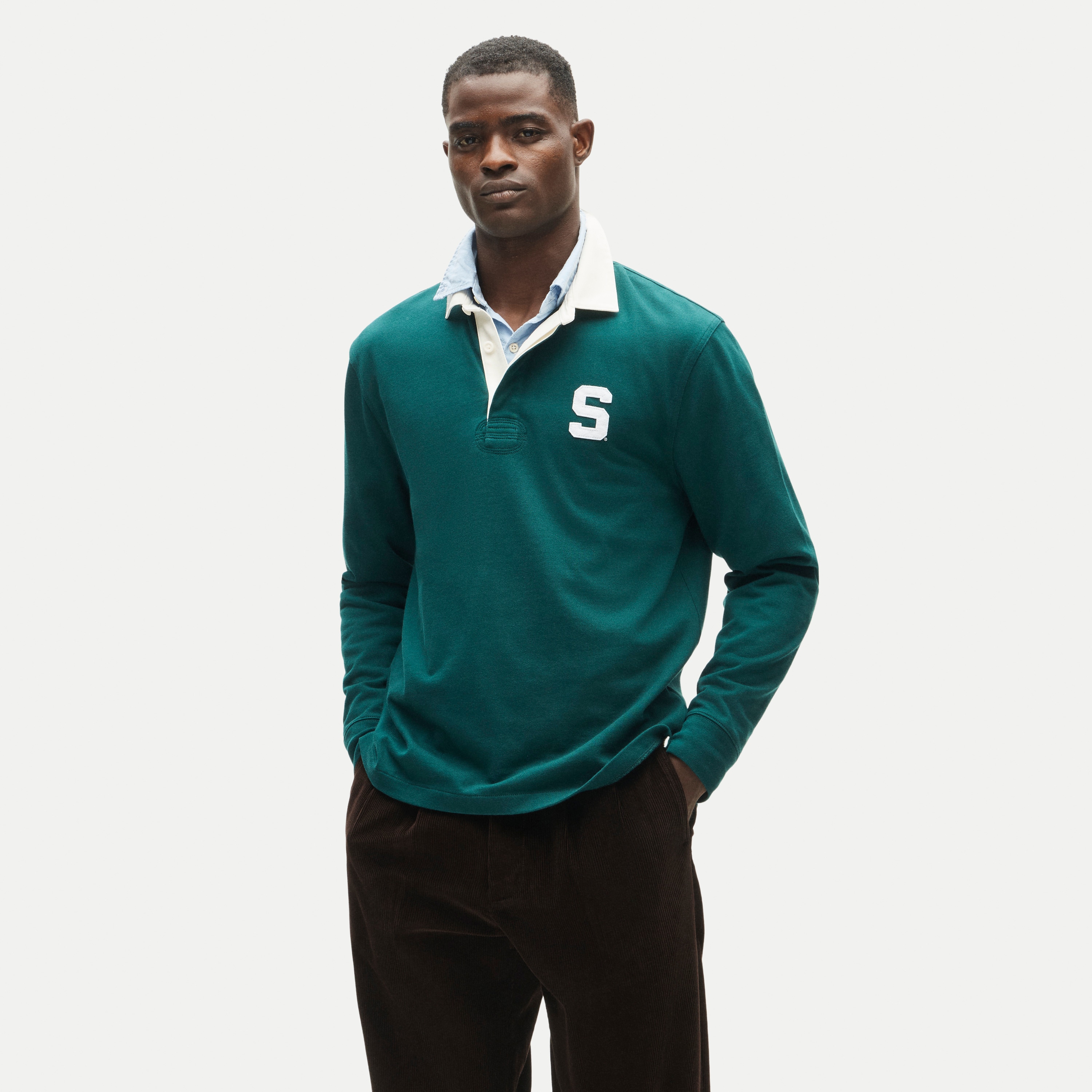 47 X J.Crew Michigan State Rugby Shirt For Men | J.Crew