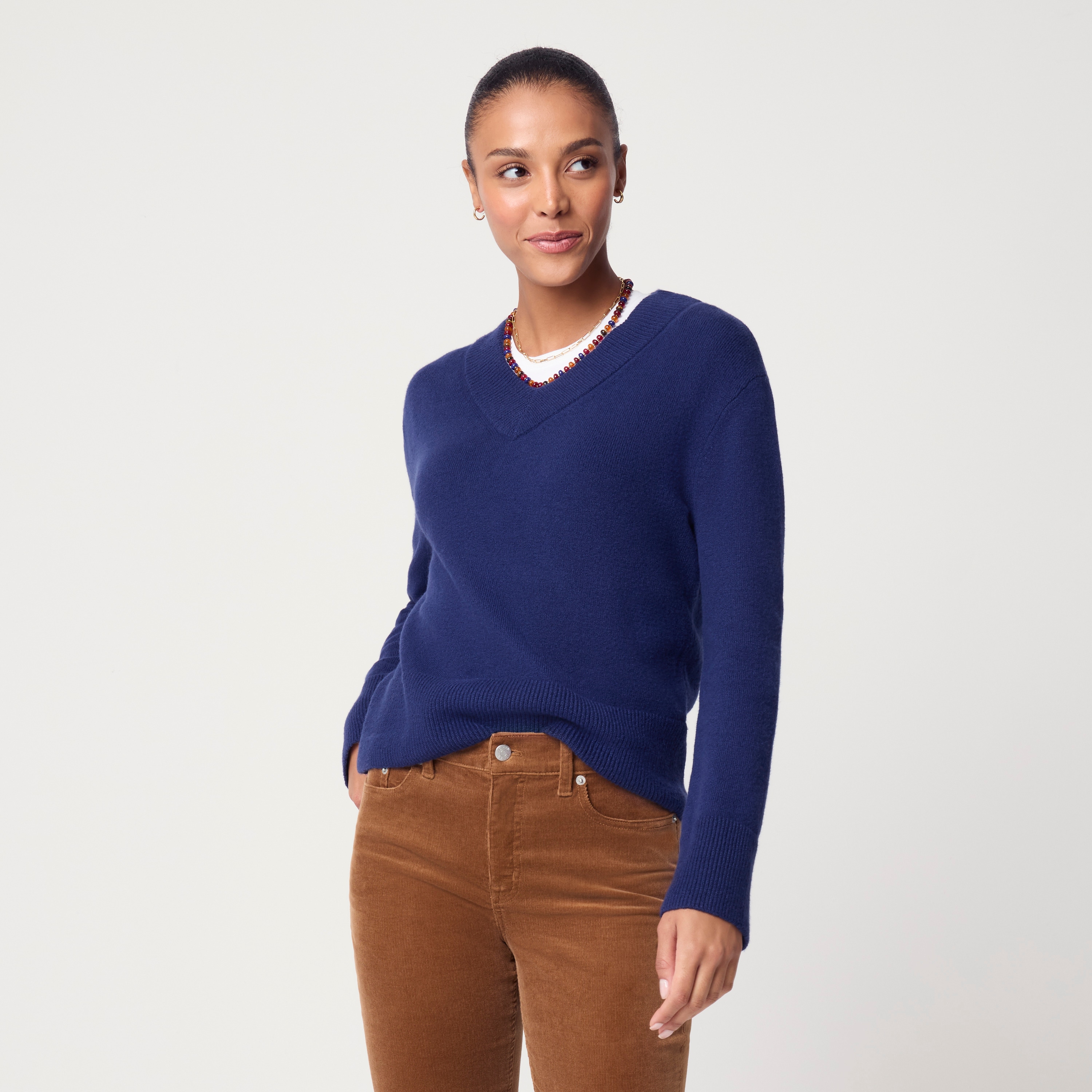 V-neck sweater cotton-soft blend