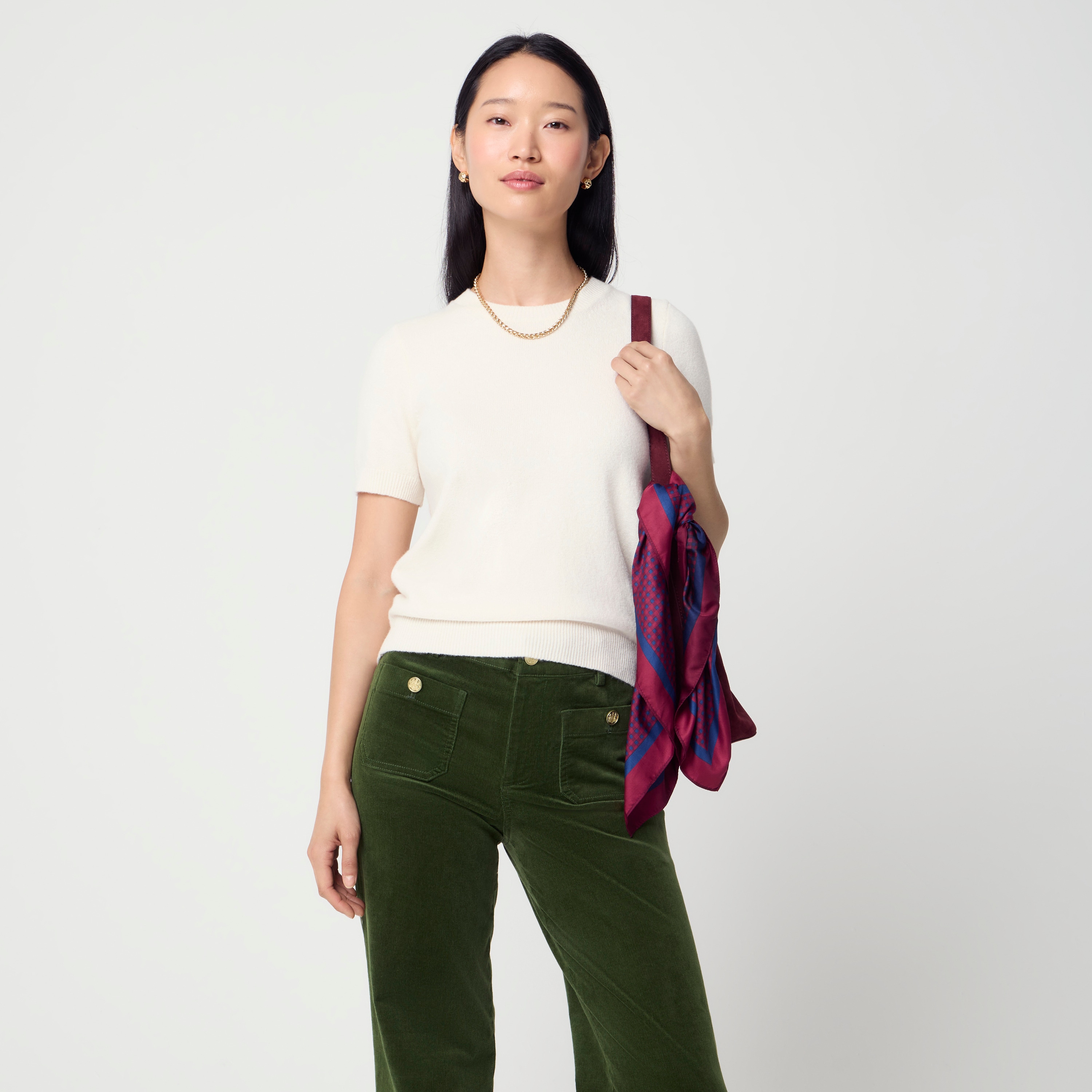 Short-sleeve Sweater In Cotton-soft Blend For Women | Factory