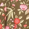 Midi skirt in compact cotton poplin TAPESTRY LODEN GREEN