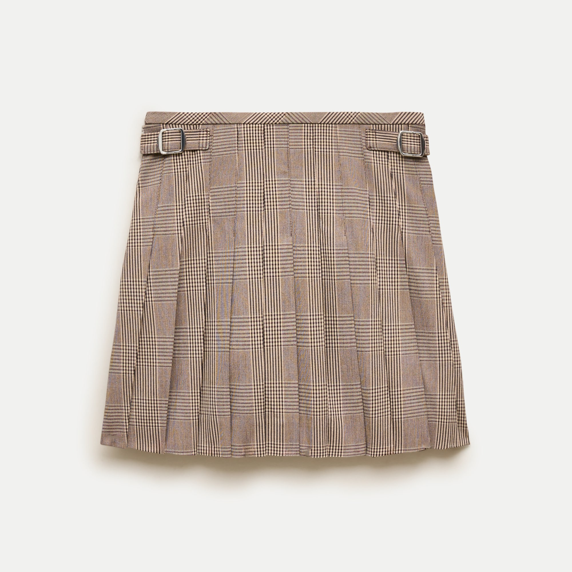 Ivy mini skirt in houndstooth Gramercy suiting