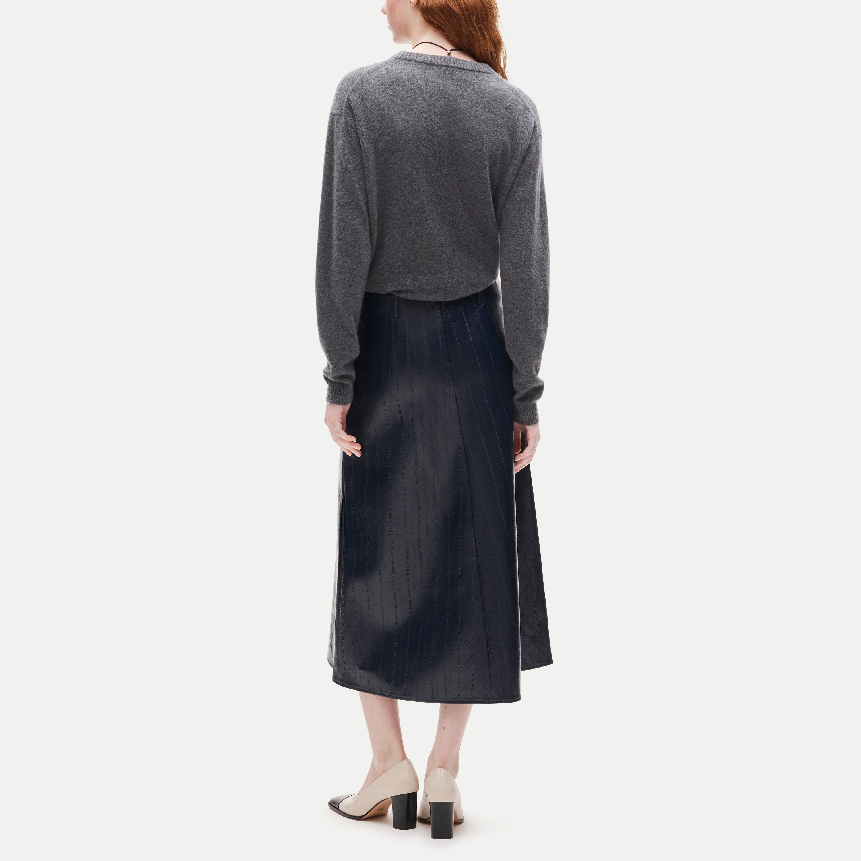 A-line Skirt In Eel-embossed Faux Leather For Women | J.Crew