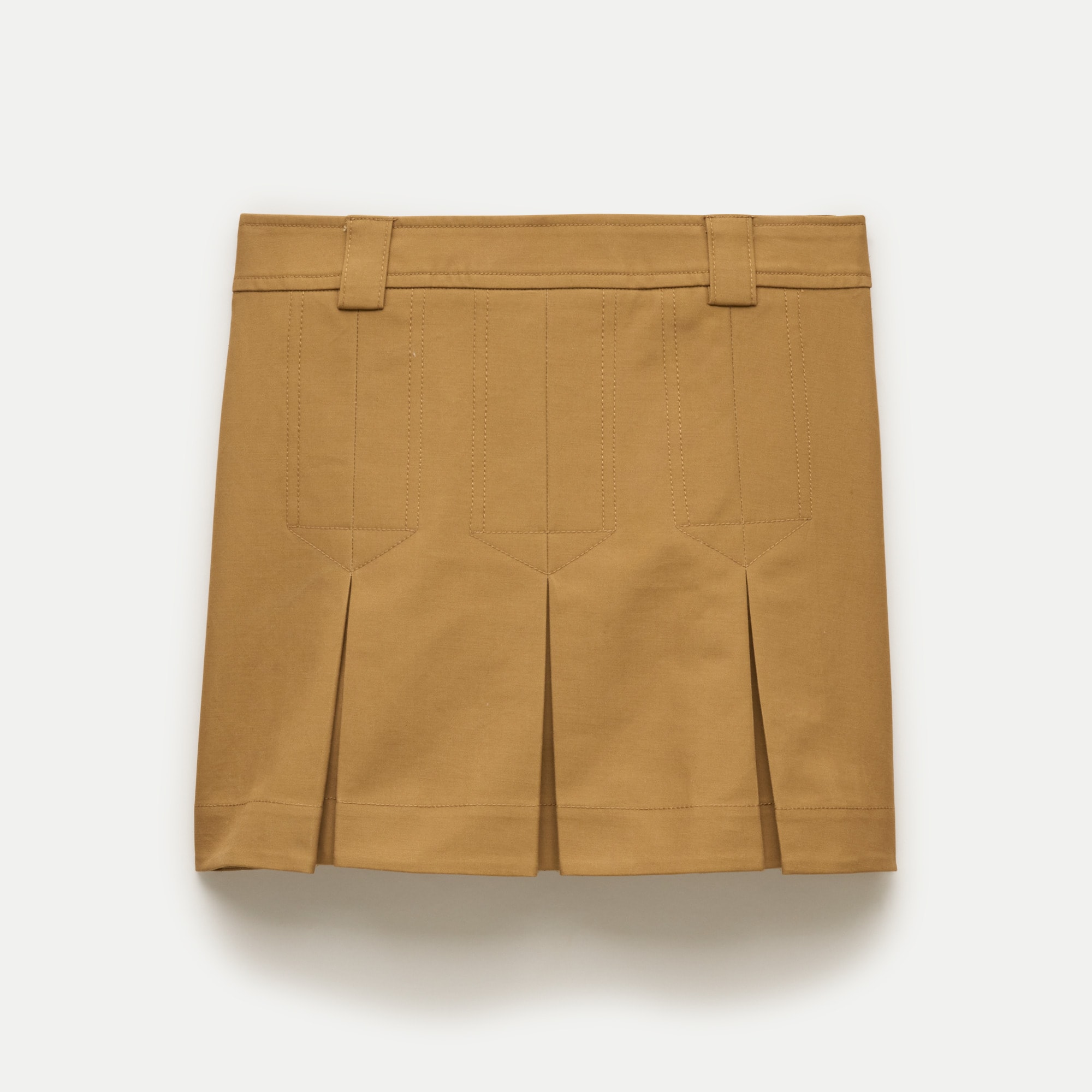 Pleated Mini Skirt In Double Poplin For Women | J.Crew