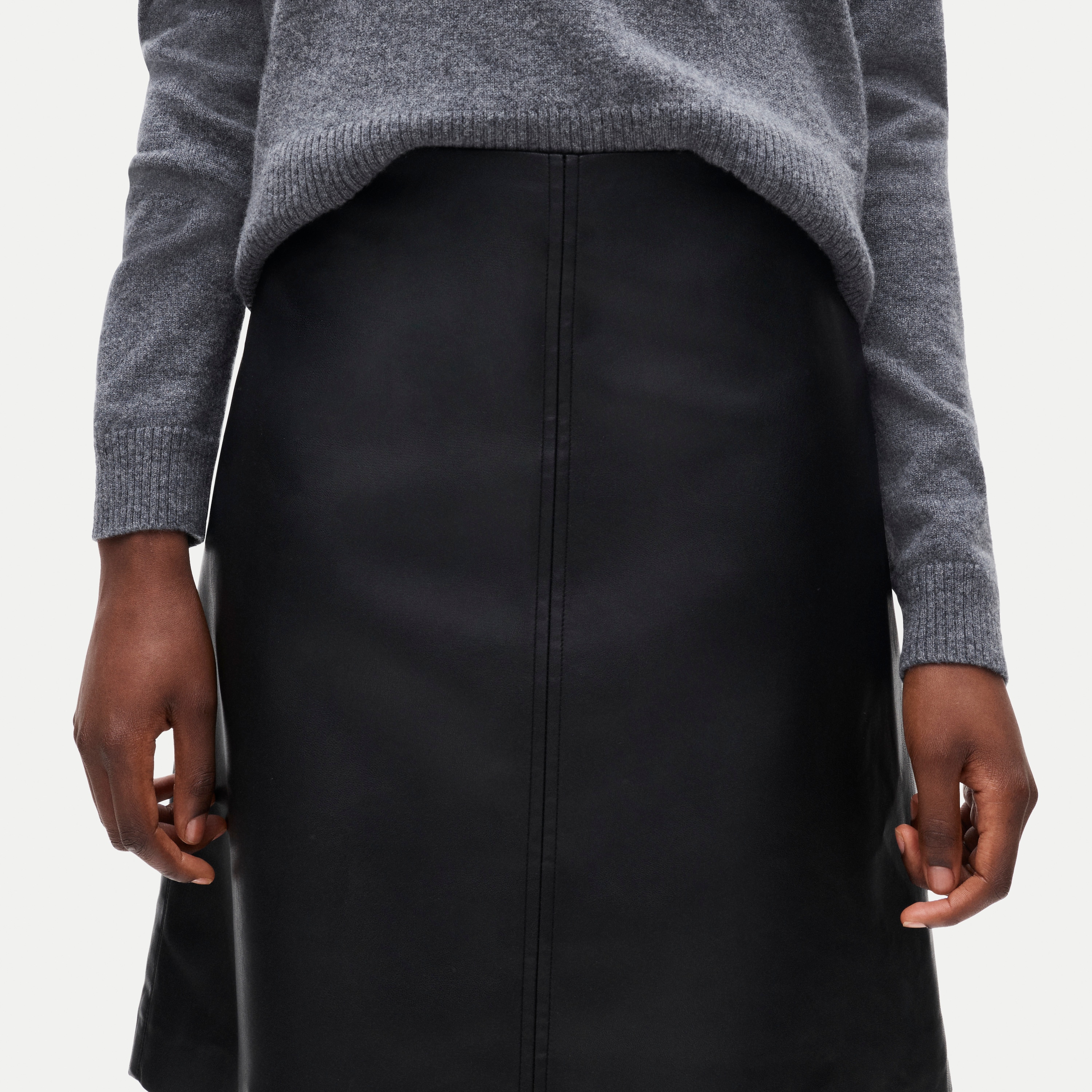 Fairfax skirt in faux leather - thumbnail 4