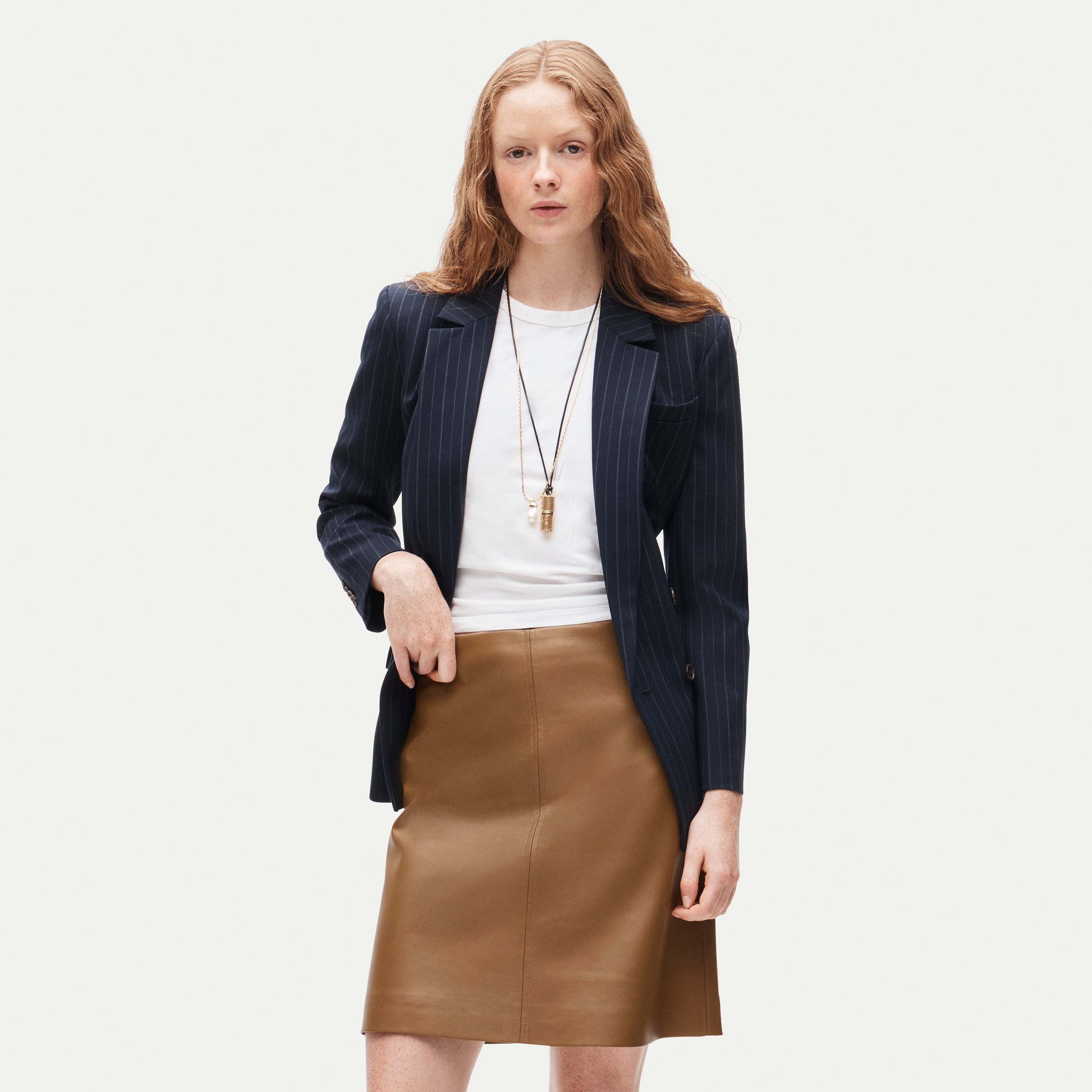 Fairfax skirt in faux leather
