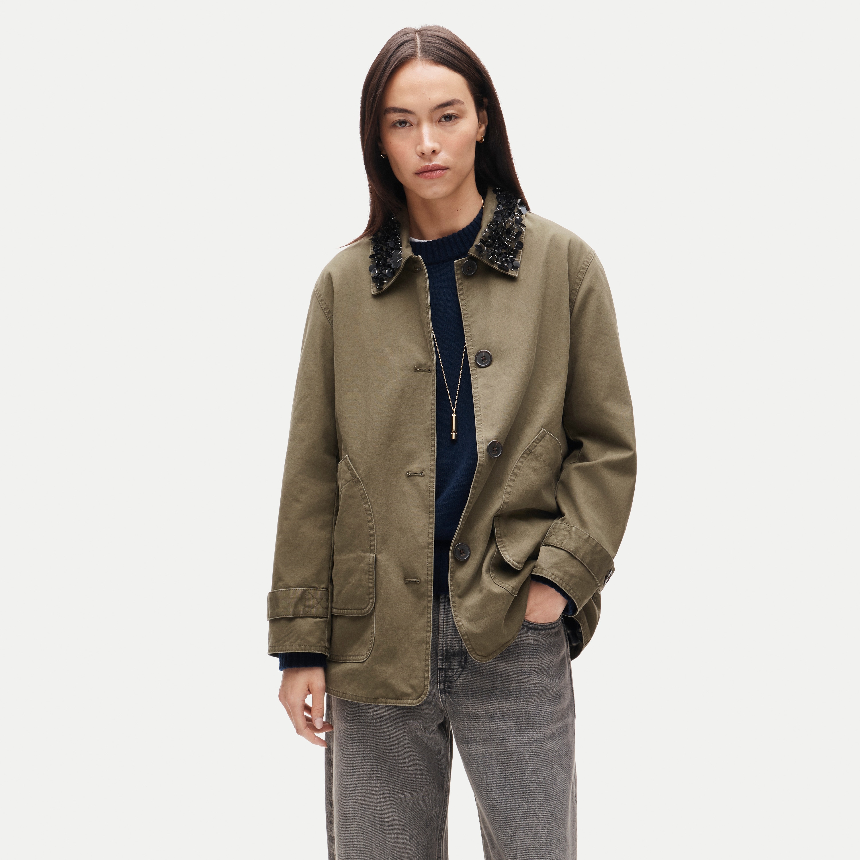 Women's 1986 Barn Jacket™ with embellished collar