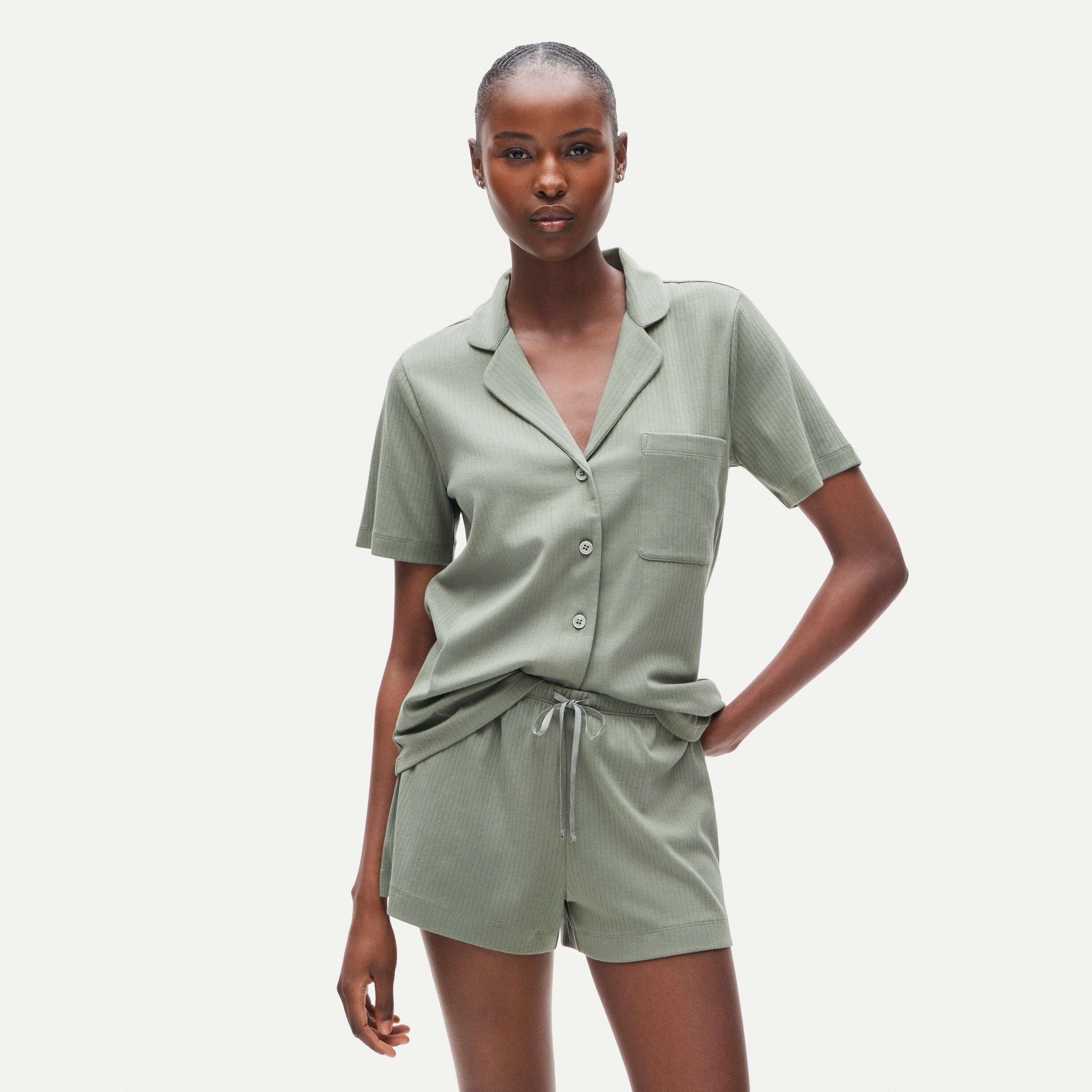 Dreamy rib pajama short set