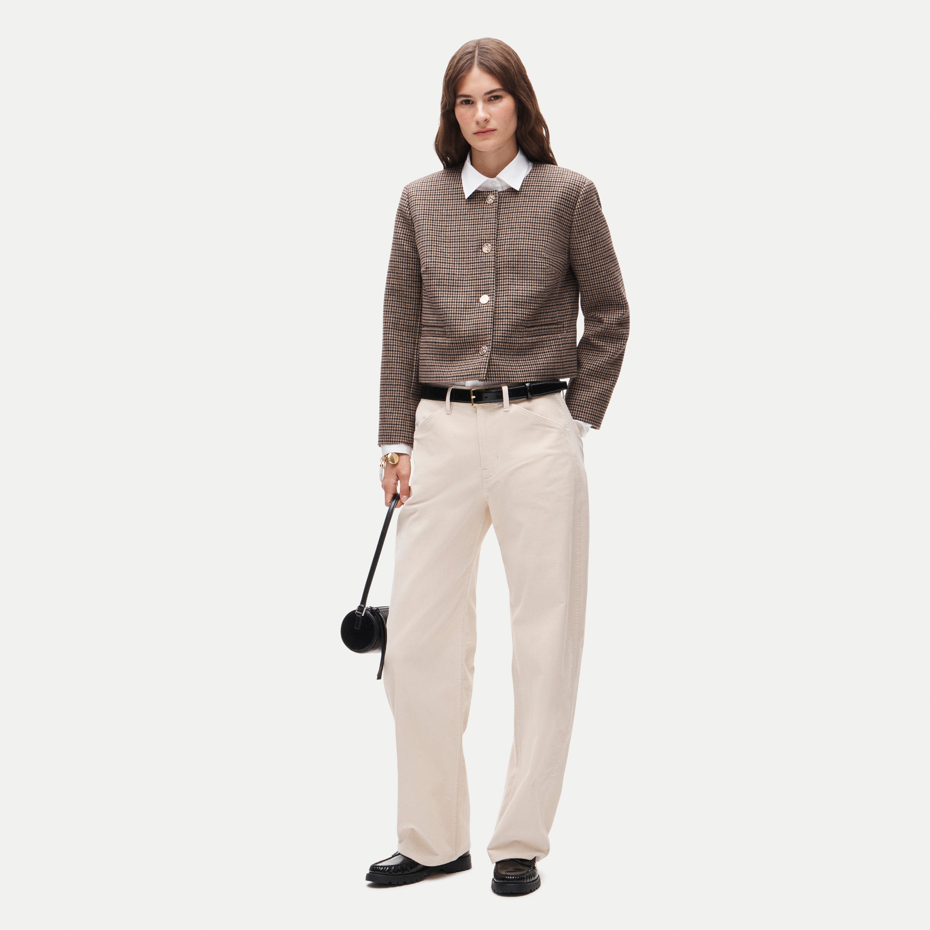 Lady jacket in houndstooth wool blend - thumbnail 2