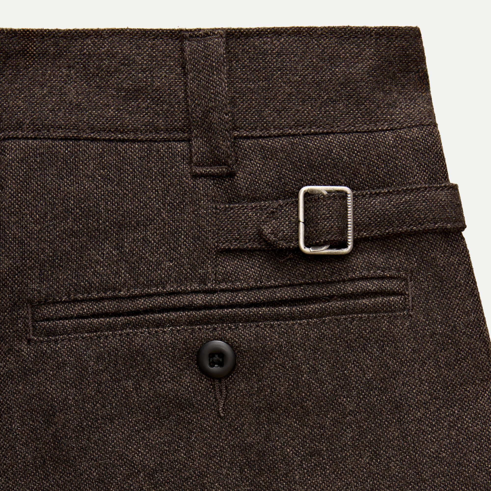 Relaxed-fit double-pleated trouser in wool blend
