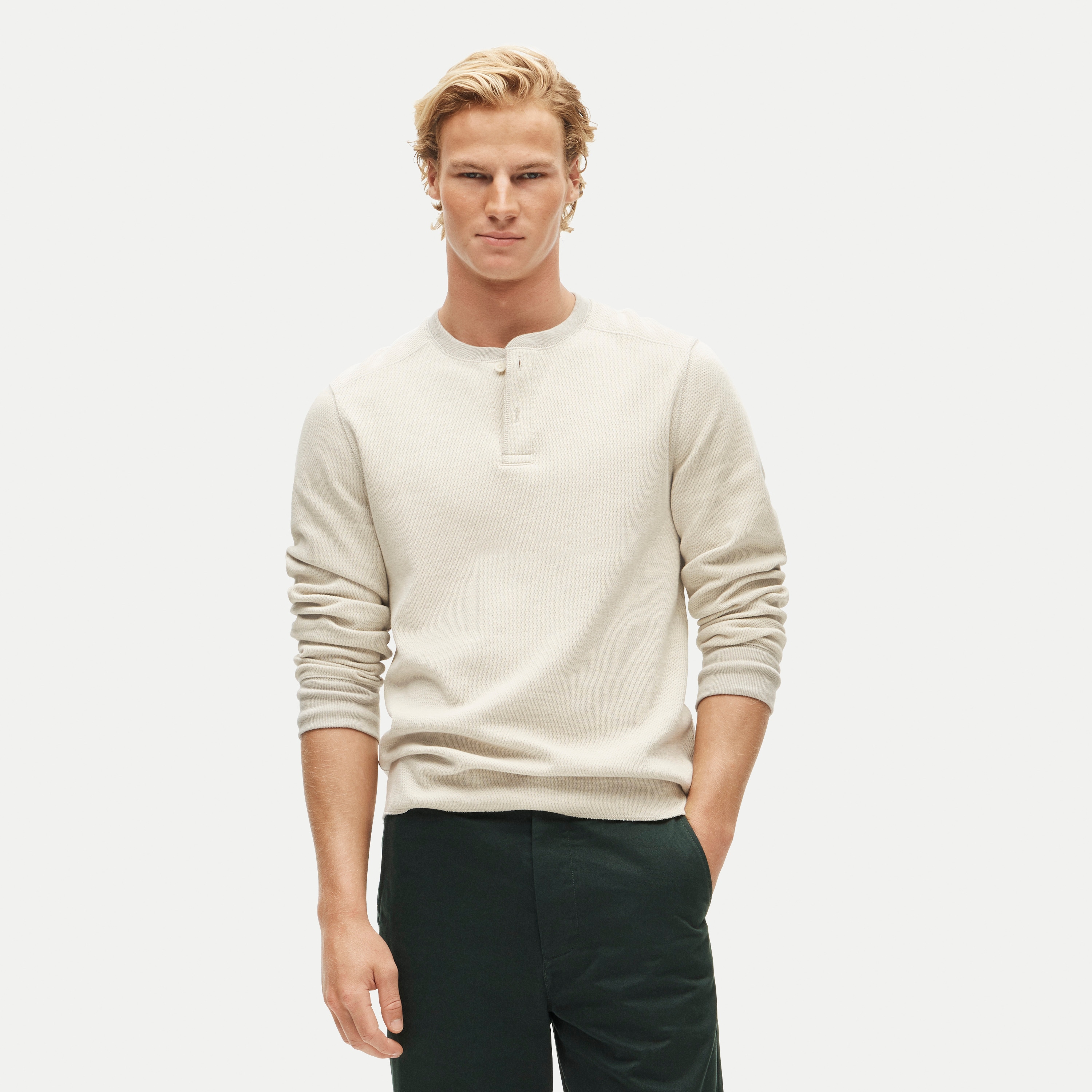 Wallace & Barnes thermal-knit henley